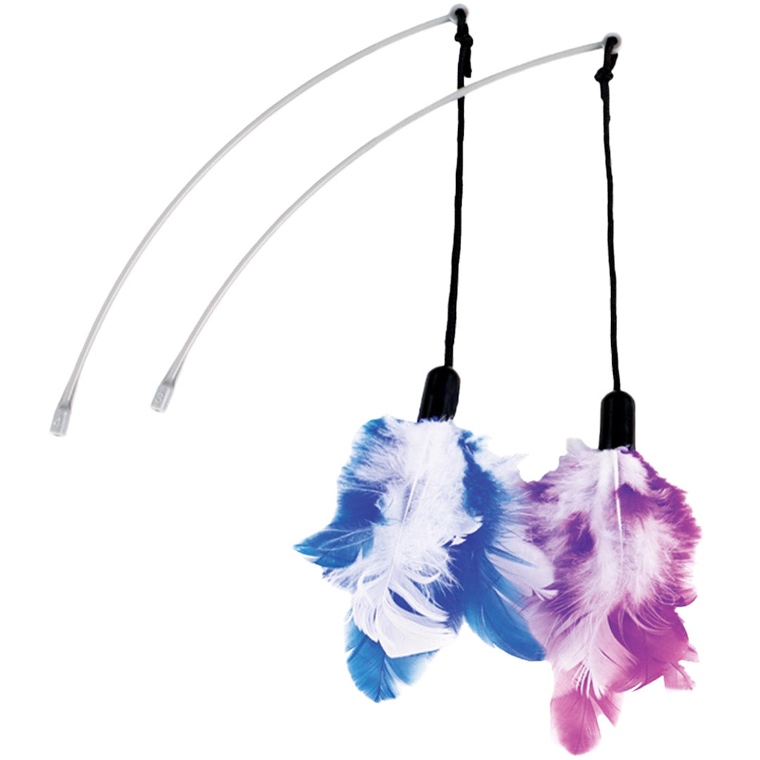 Aclium Replacement Feathers for Spinning Tumbler with Teaser (2 pieces)