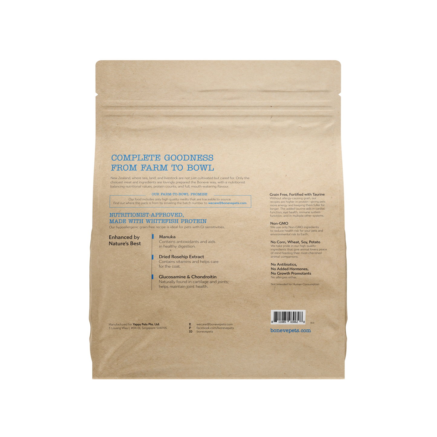 Boneve Grain Free Dried Dog Food (Mackerel)