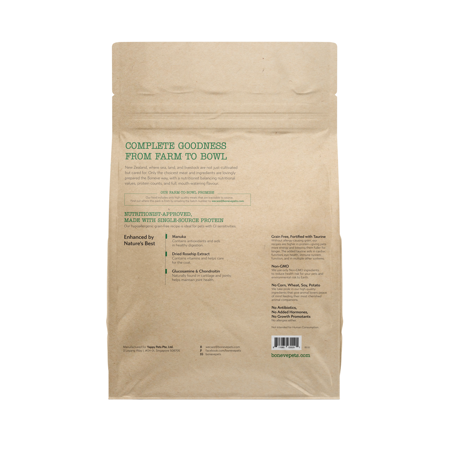 Boneve Grain Free Dried Dog Food (Beef)