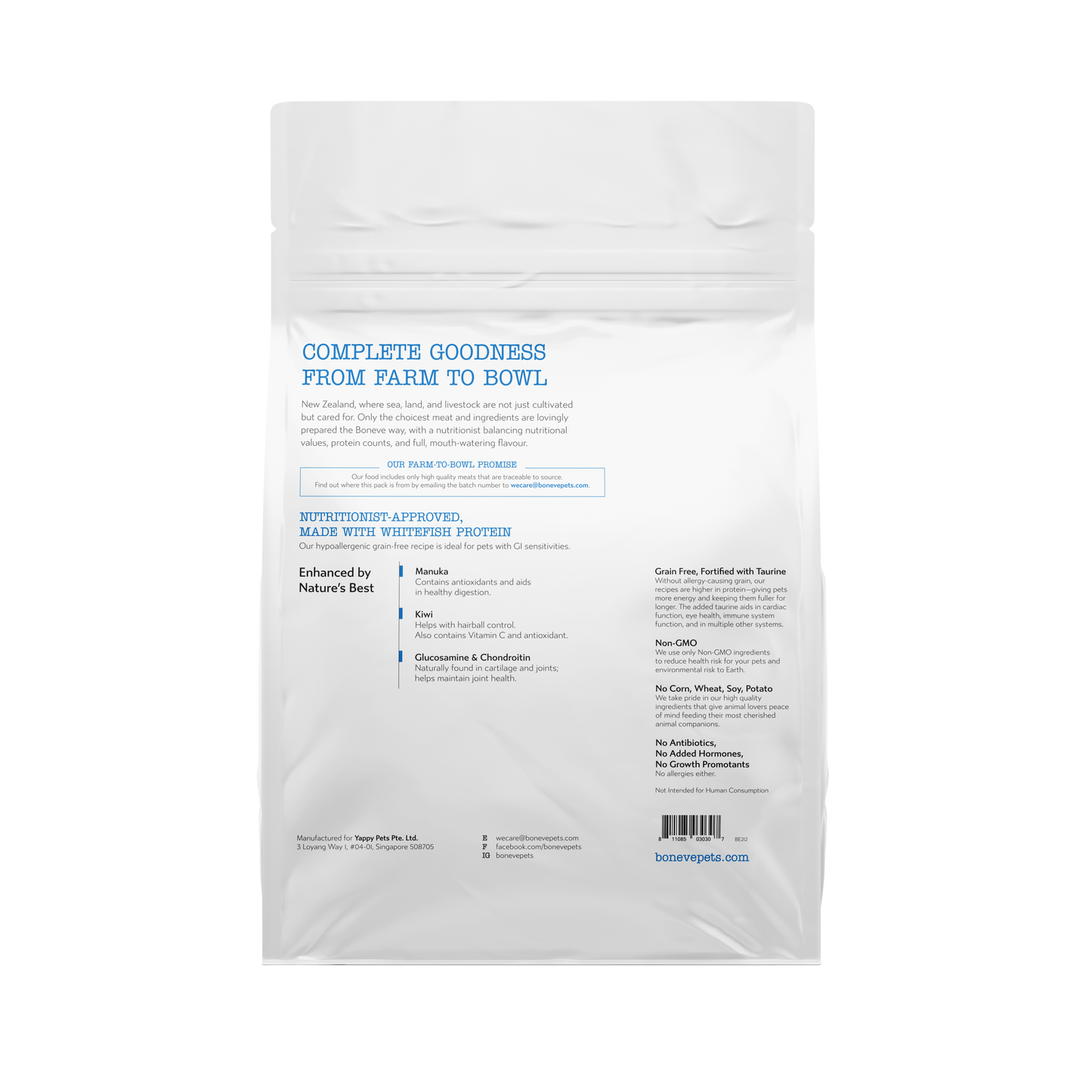 Boneve Grain Free Dry Cat Food (Mackerel)