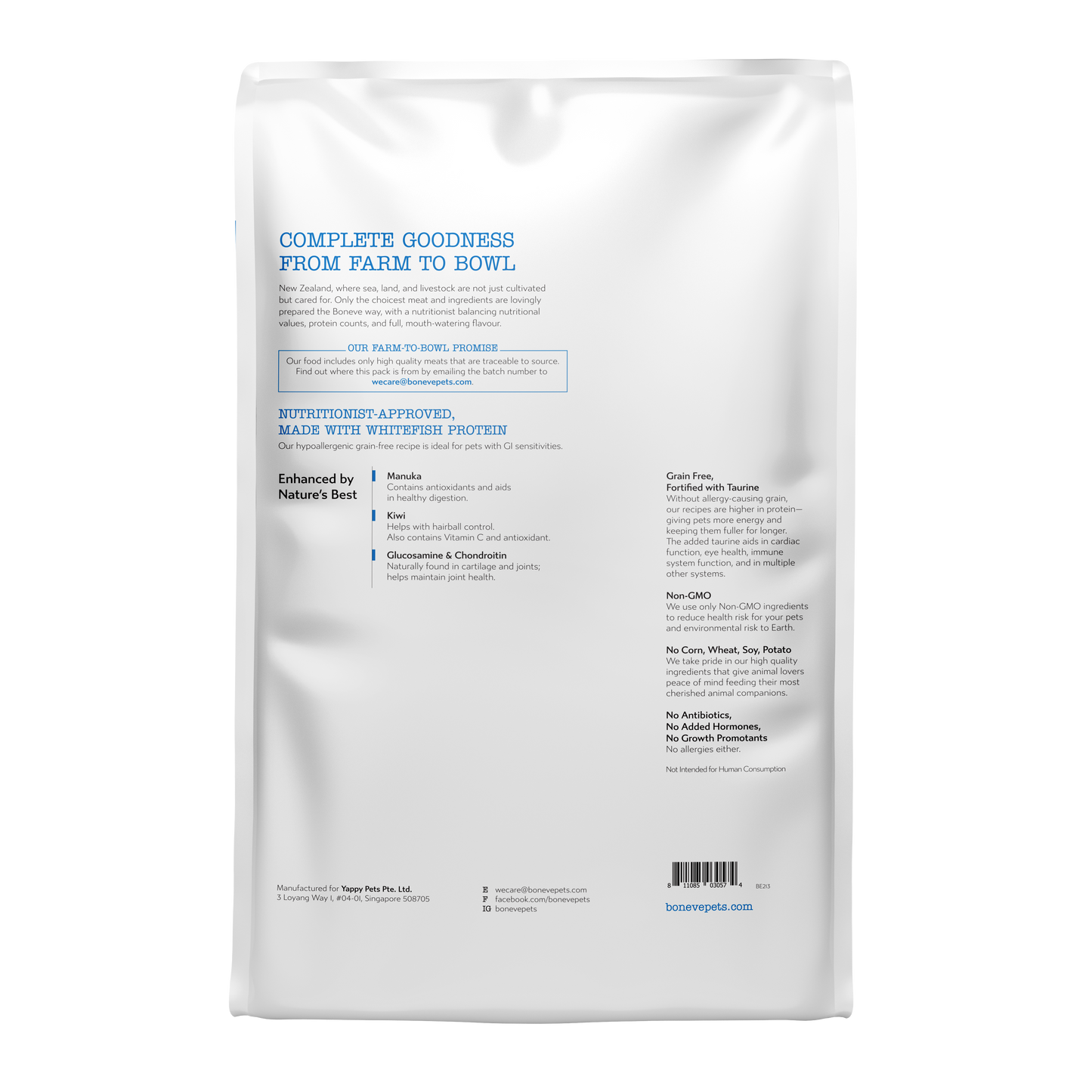 Boneve Grain Free Dry Cat Food (Mackerel)