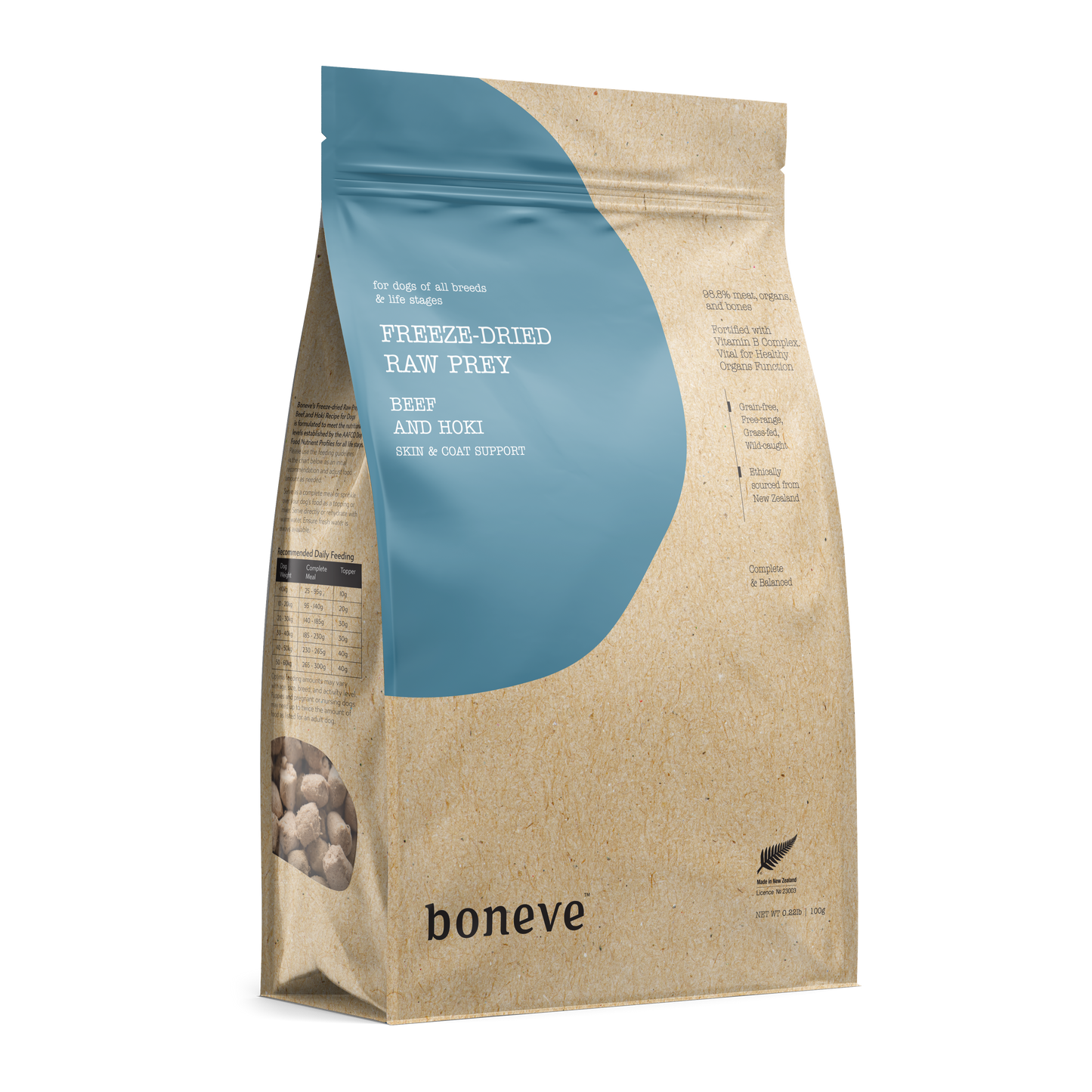 Boneve Freeze Dried Dog Food (Beef & Hoki)