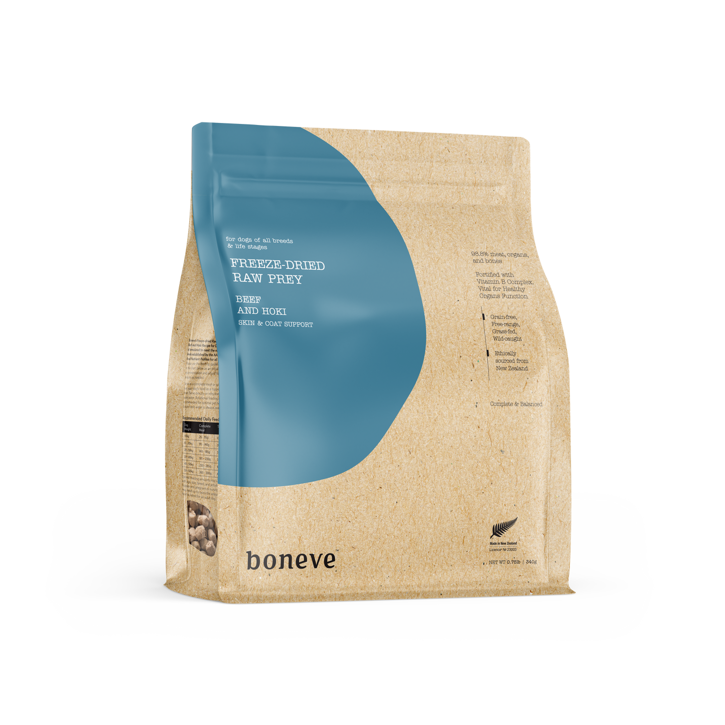 Boneve Freeze Dried Dog Food (Beef & Hoki)
