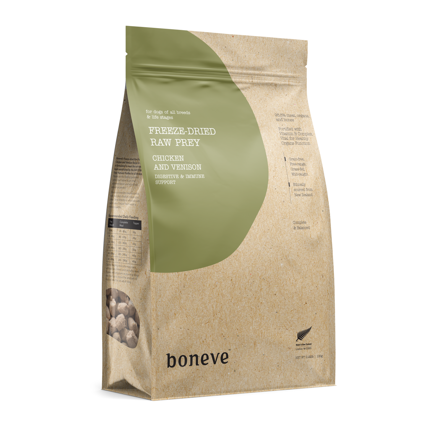 Boneve Freeze Dried Dog Food (Chicken & Venison)