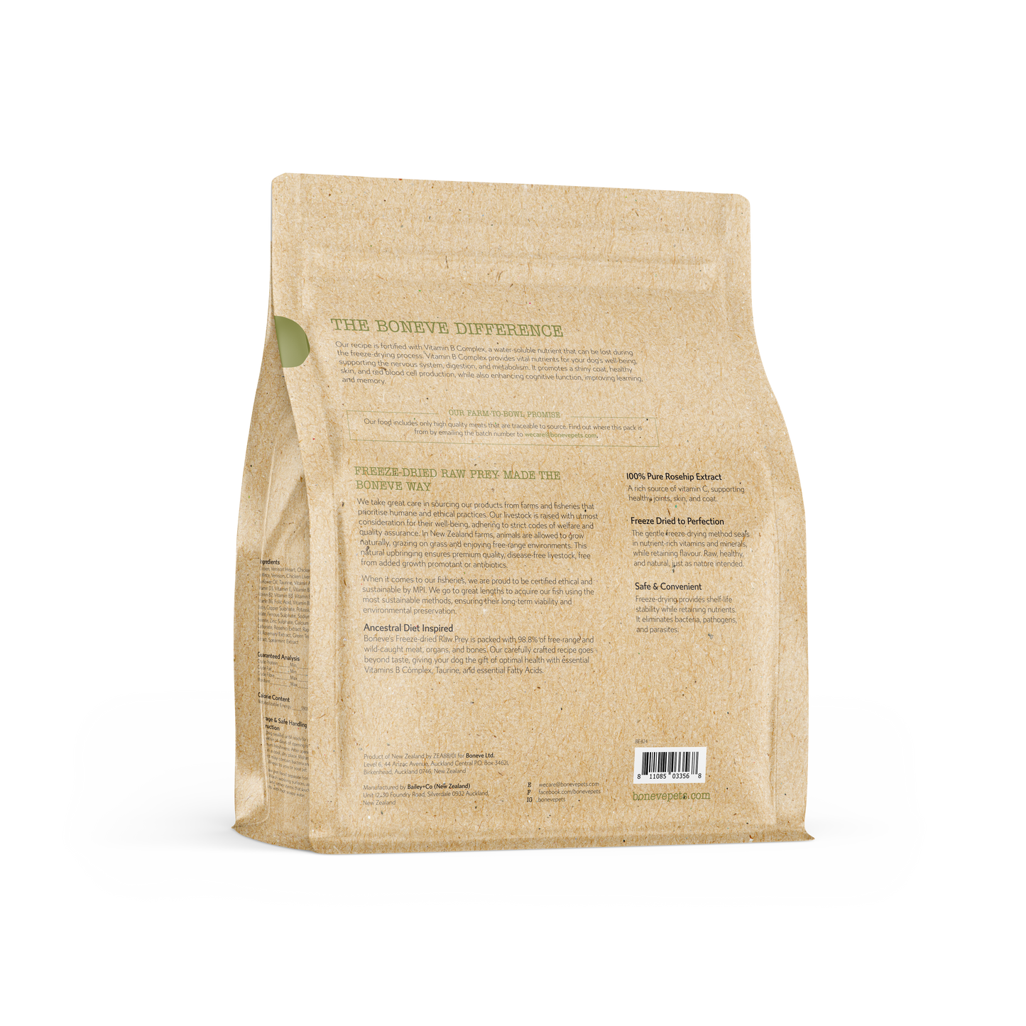 Boneve Freeze Dried Dog Food (Chicken & Venison)