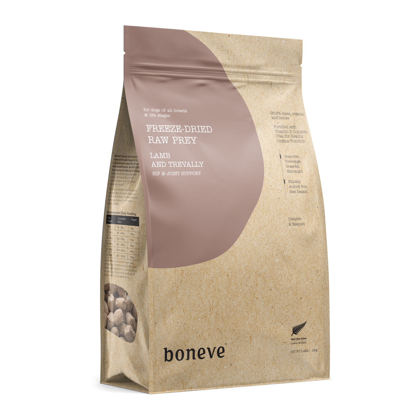 Boneve Freeze Dried Dog Food (Lamb & Trevally)