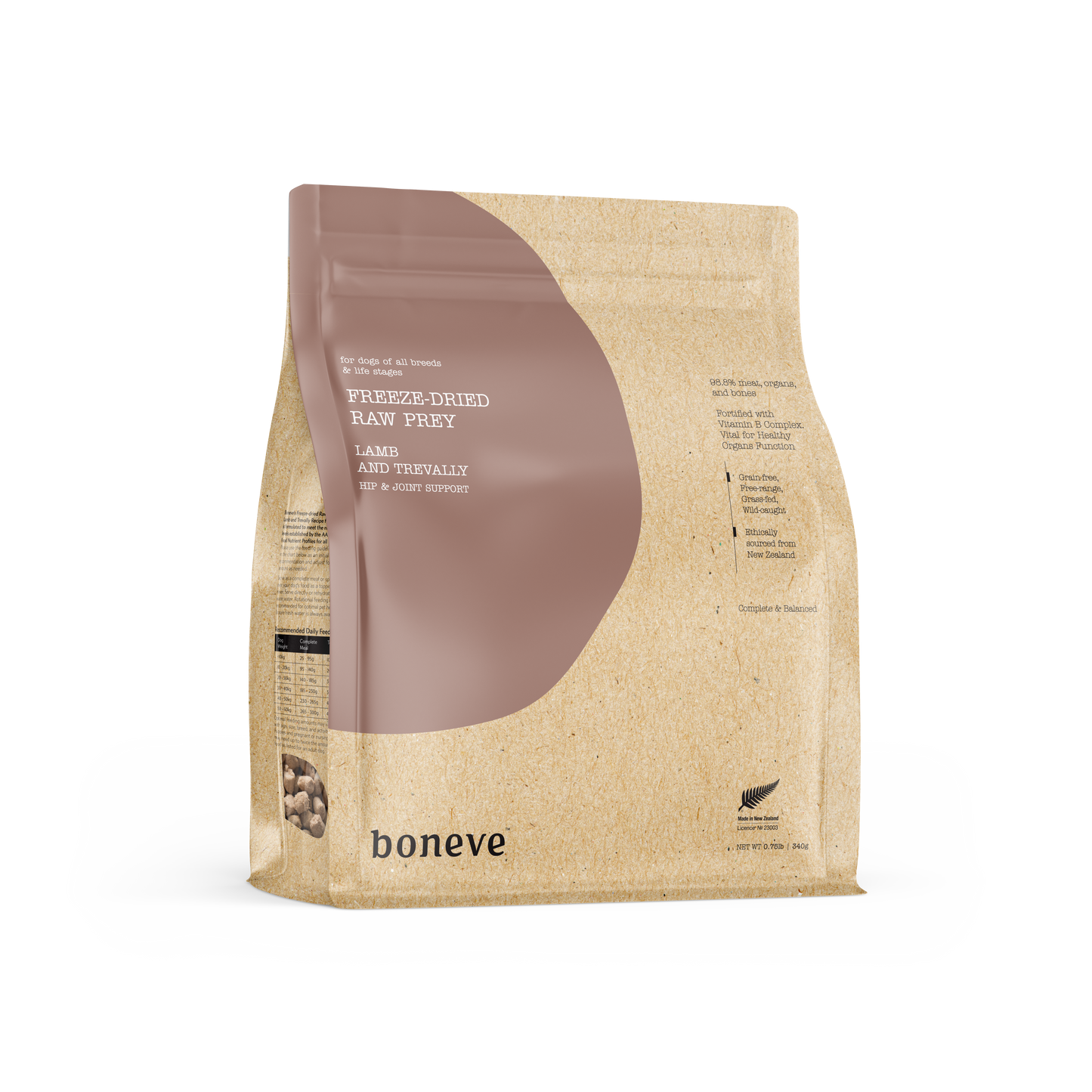 Boneve Freeze Dried Dog Food (Lamb & Trevally)