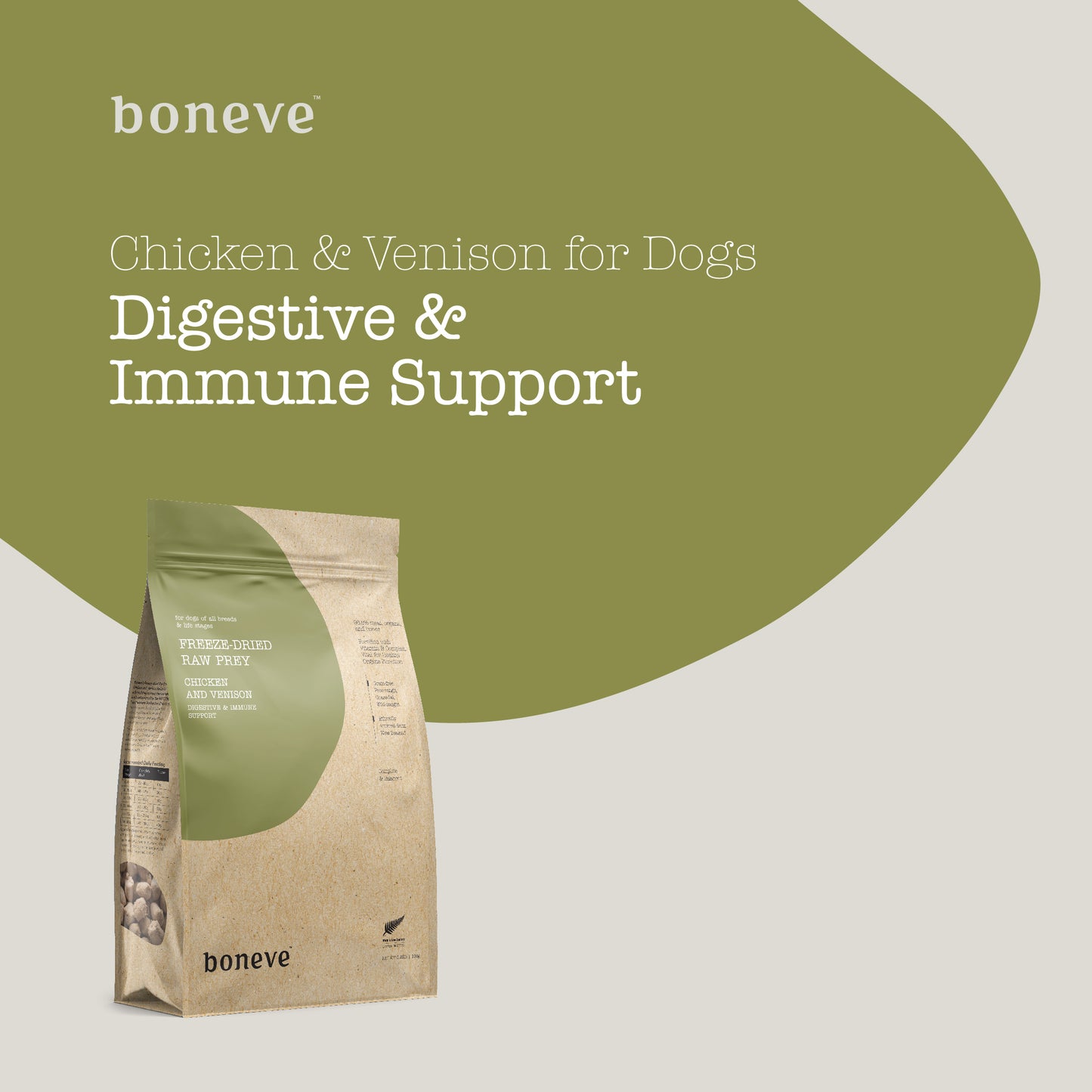 Boneve Freeze Dried Dog Food (Chicken & Venison)