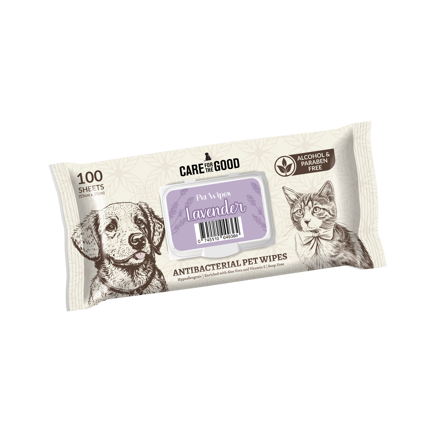Care For The Good Antibacterial Pet Wipes