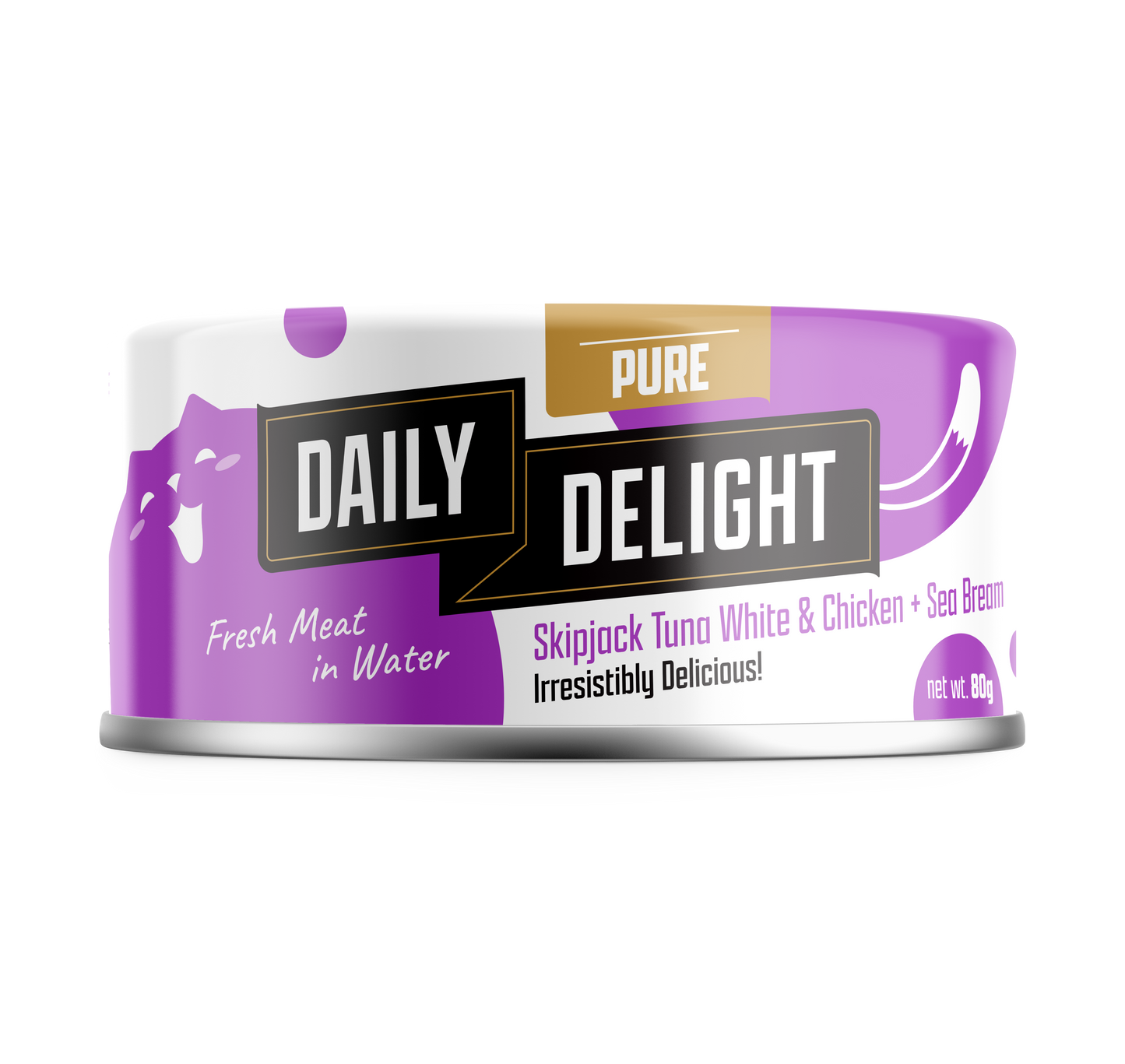 Daily Delight Pure Skipjack Tuna & Chicken Wet Cat Food 80g