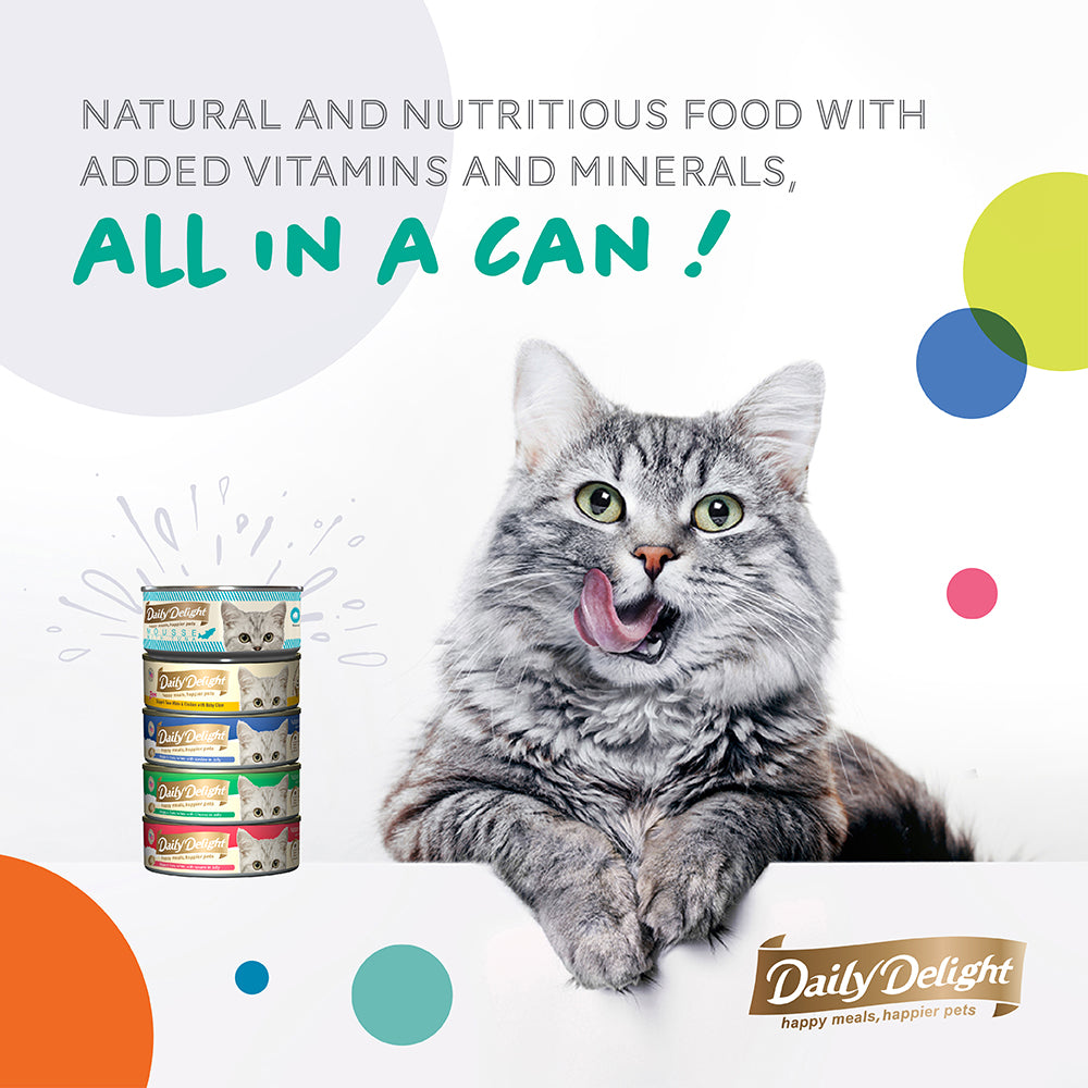 Daily Delight Pure Skipjack Tuna & Chicken Wet Cat Food 80g