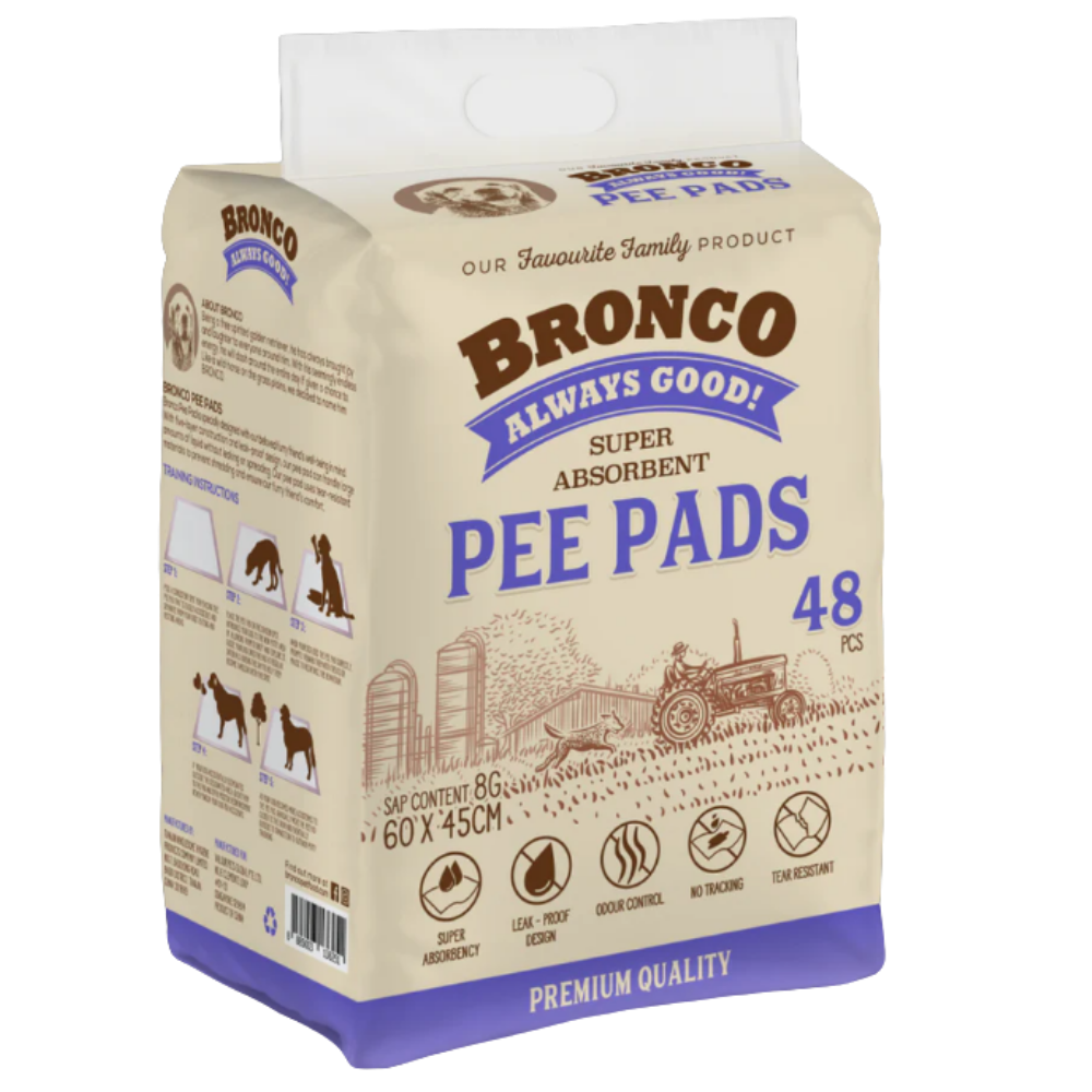 Bronco Super Absorbent Pee Pads (24pcs & 48pcs)