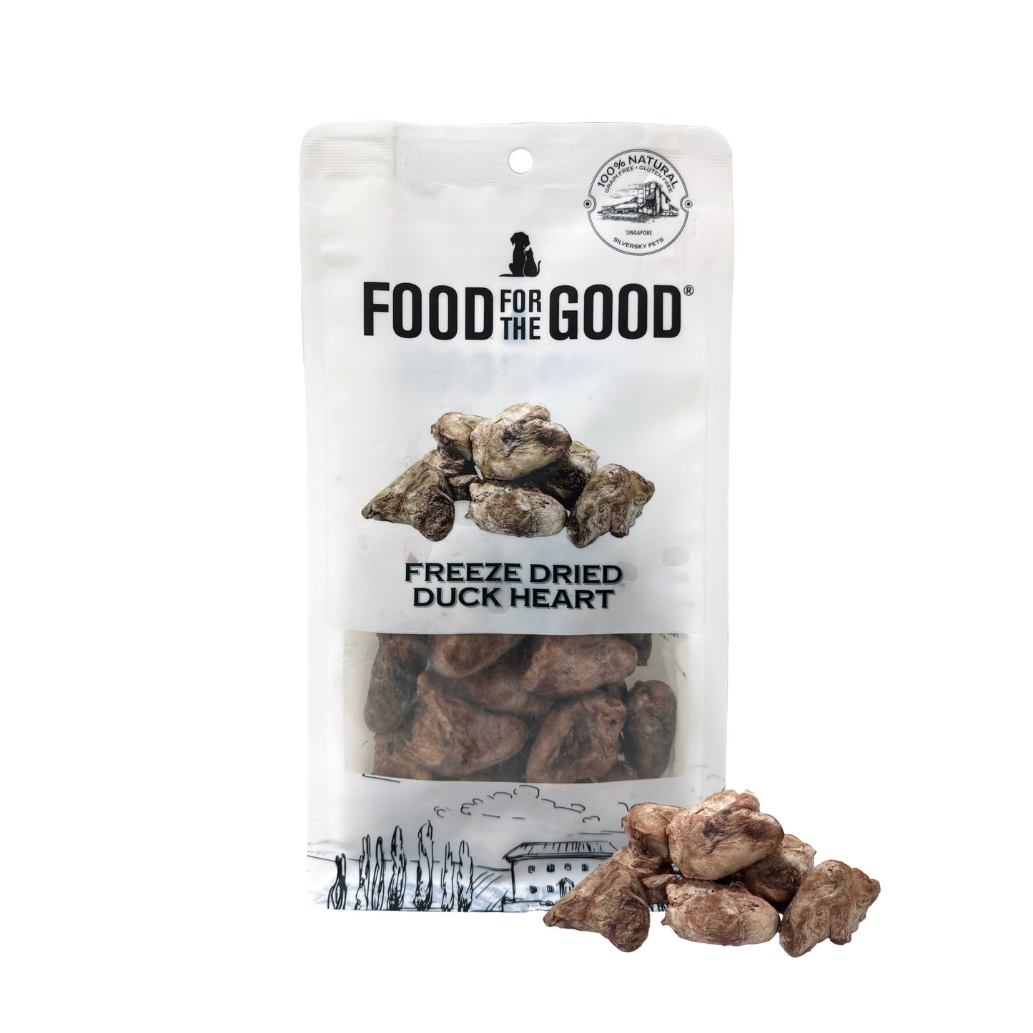 Food For The Good - Freeze Dried Duck Heart Cat & Dog Treats