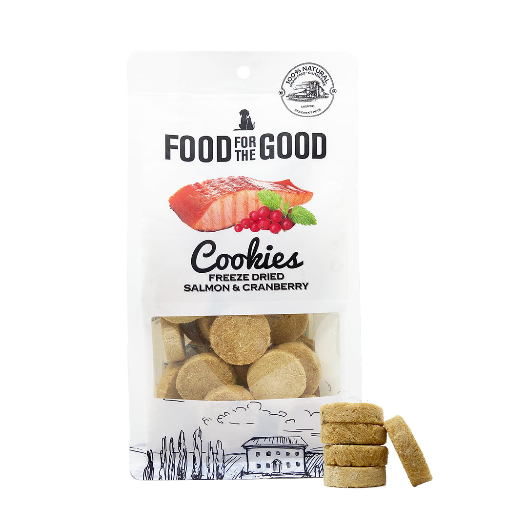 Food For The Good - Freeze Dried Salmon & Cranberry Cookies Cat & Dog Treats