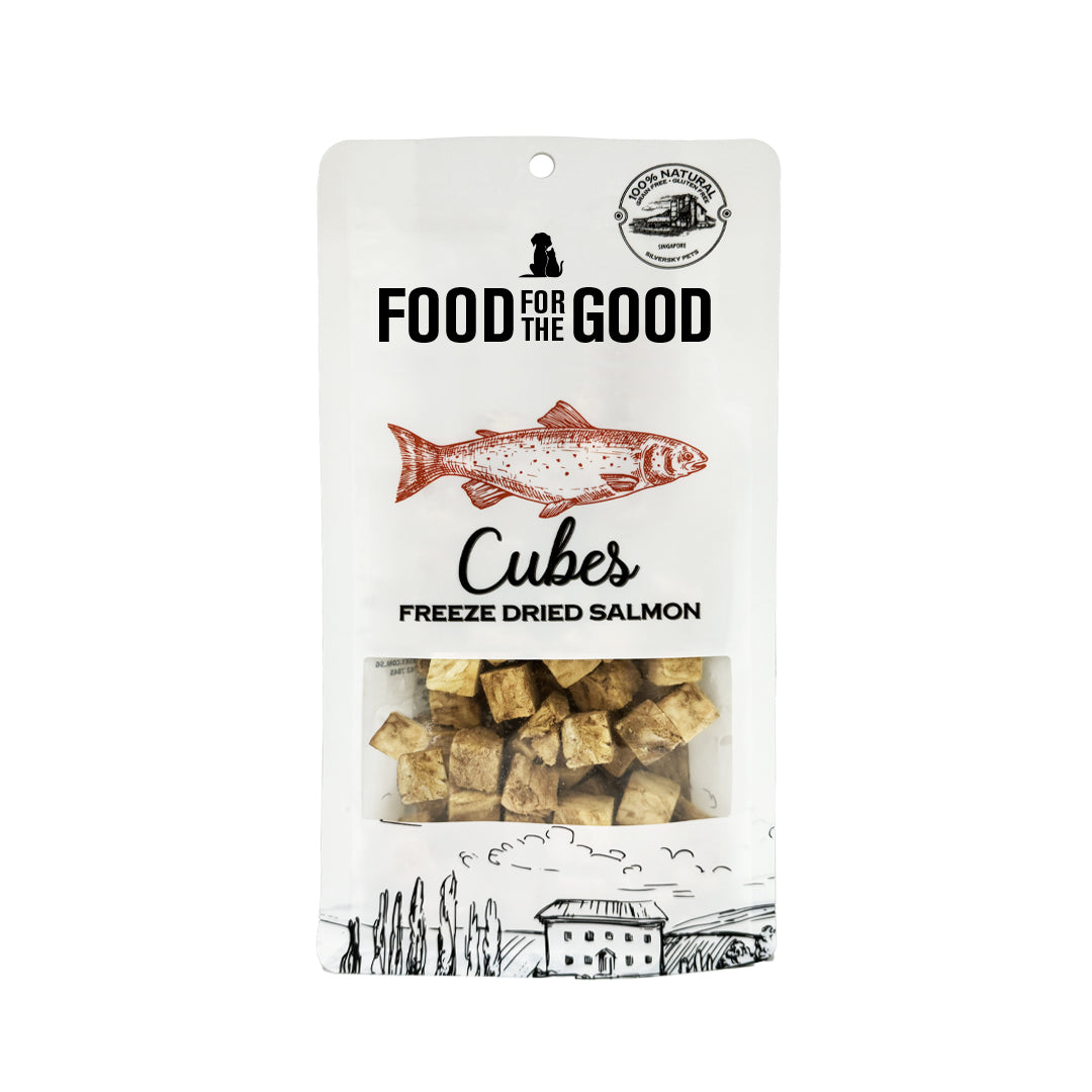 Food For The Good - Freeze Dried Salmon Cubes Cat & Dog Treats