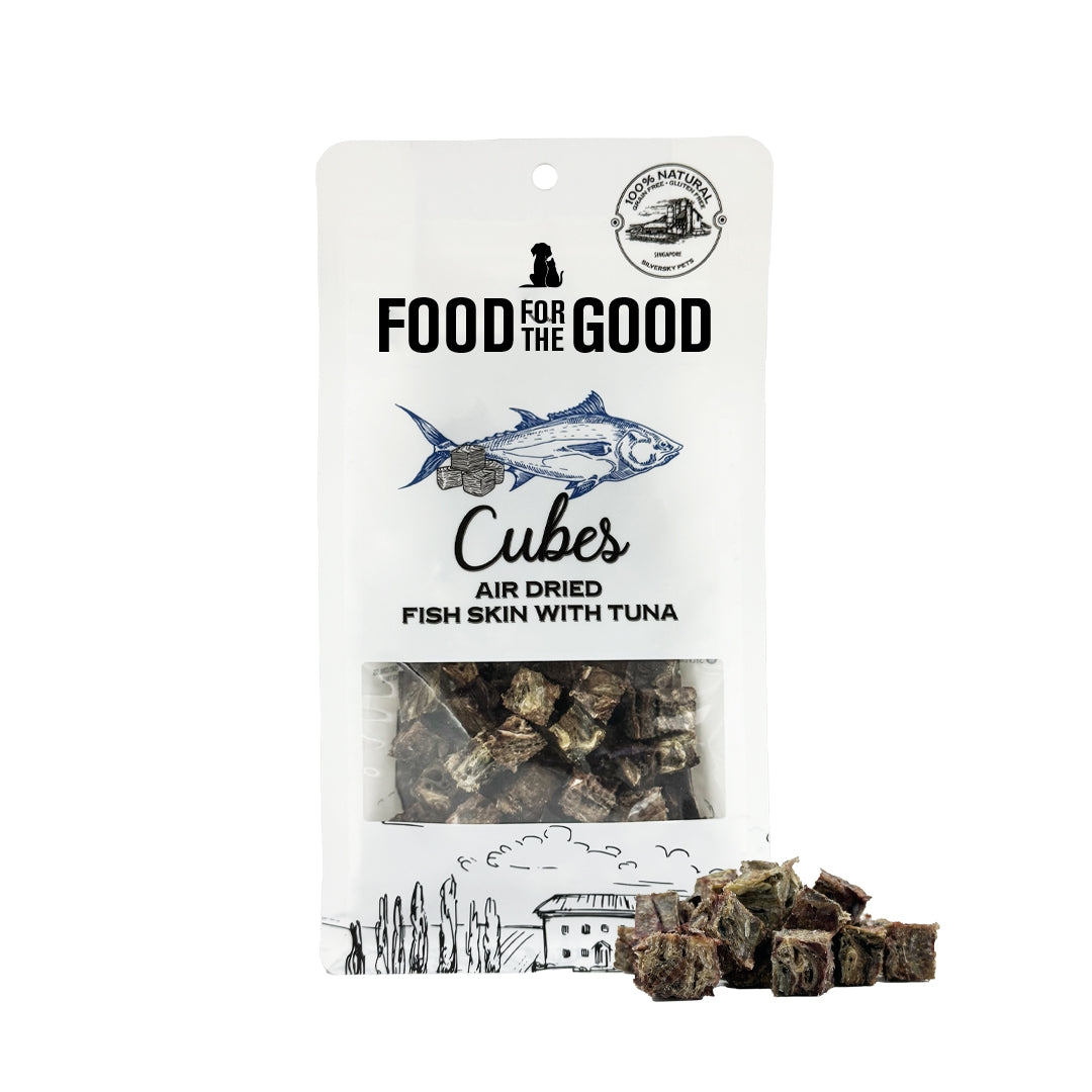 Food For The Good - Air Dried Tuna & Fish Skin Cubes Cat & Dog Treats