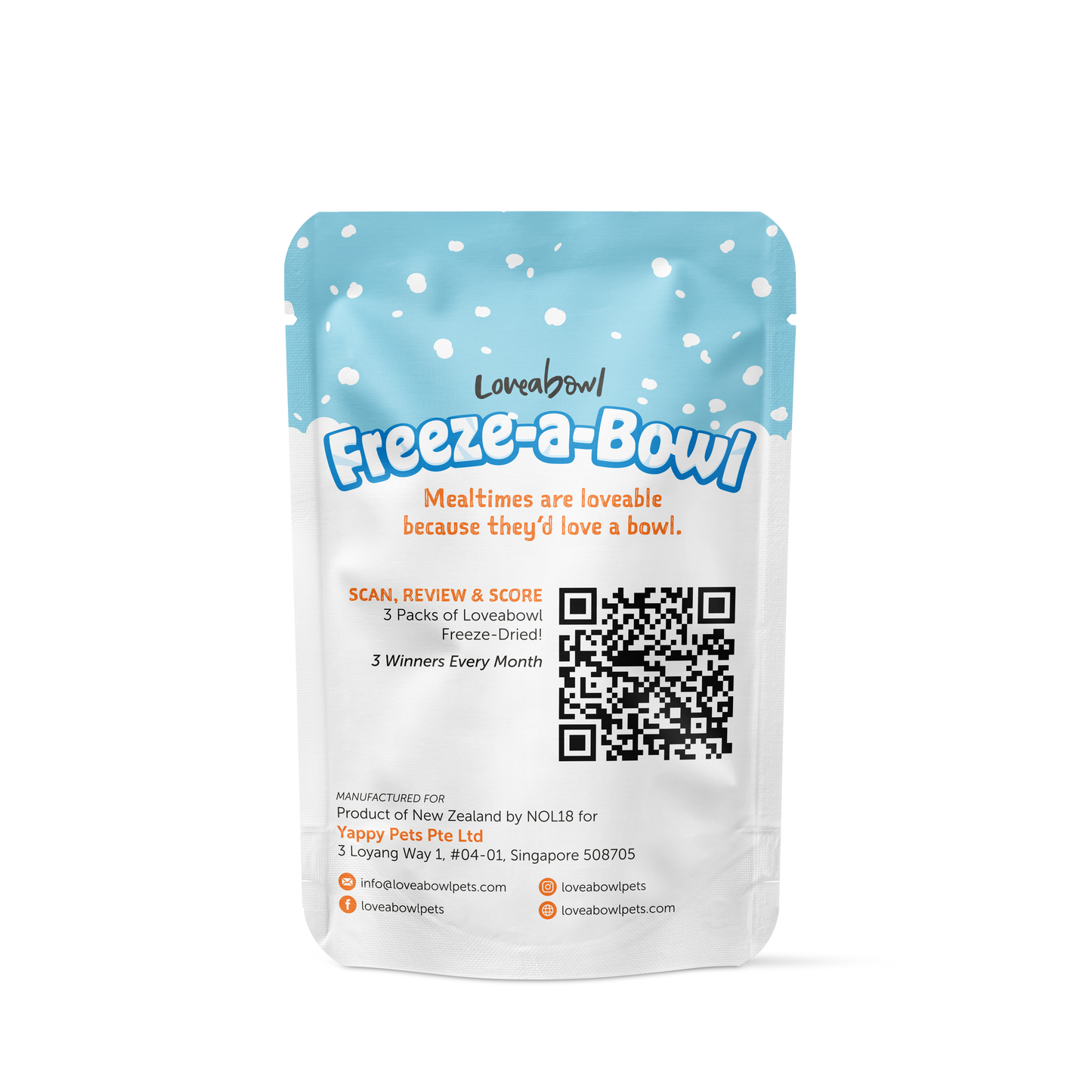 Loveabowl Freeze-a-Bowl Freeze Dried Dog Food (Chicken & Mackerel)