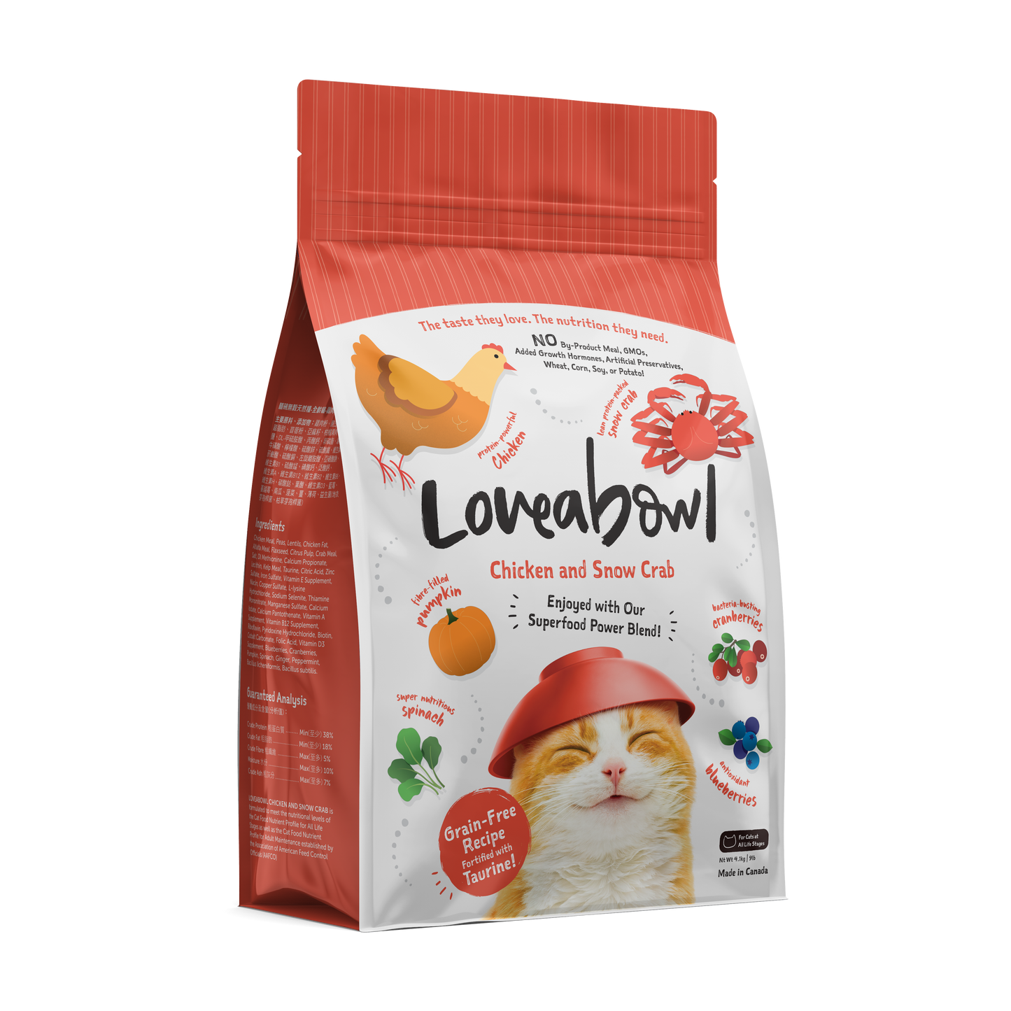 Loveabowl Grain Free Dry Cat Food (Chicken & Snow Crab)