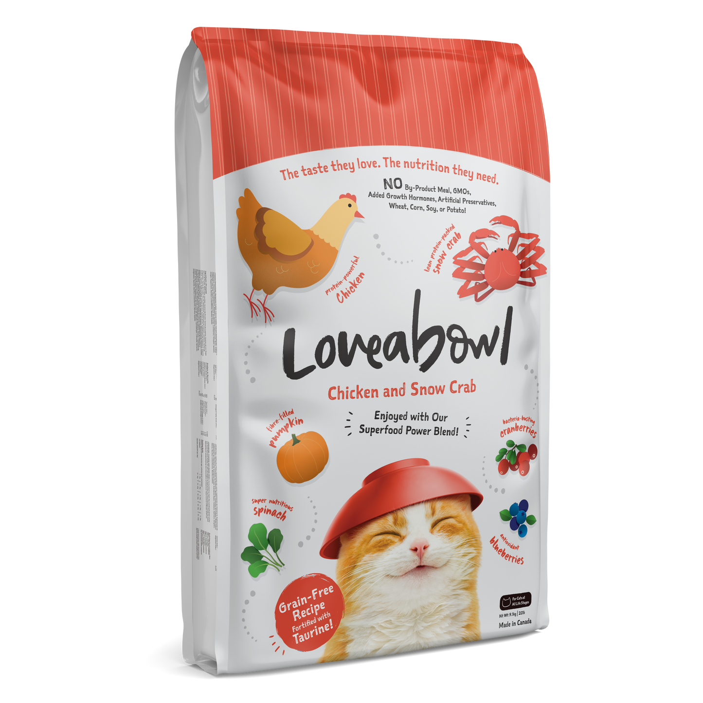 Loveabowl Grain Free Dry Cat Food (Chicken & Snow Crab)