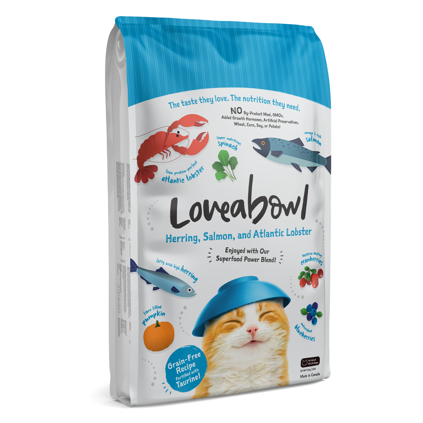 Loveabowl Grain Free Dry Cat Food (Herring, Salmon & Lobster)