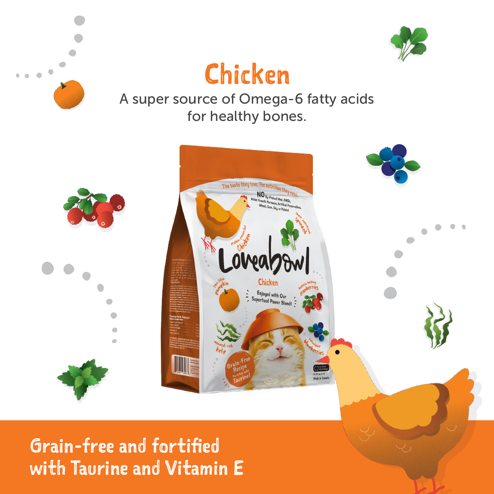 Loveabowl Grain Free Dry Cat Food (Chicken & Snow Crab)