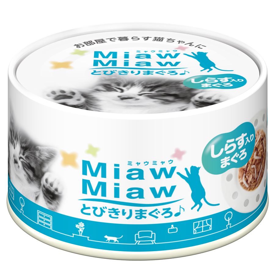 Aixia Miaw Miaw Tobikiri Canned Cat Food 60g