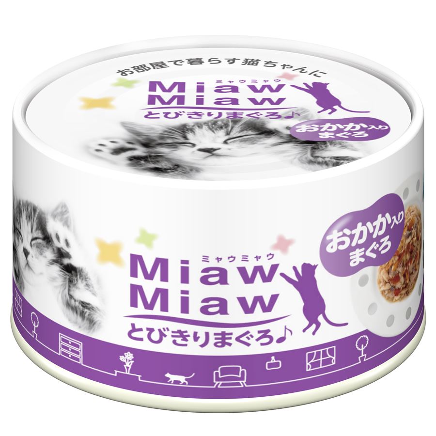 Aixia Miaw Miaw Tobikiri Canned Cat Food 60g