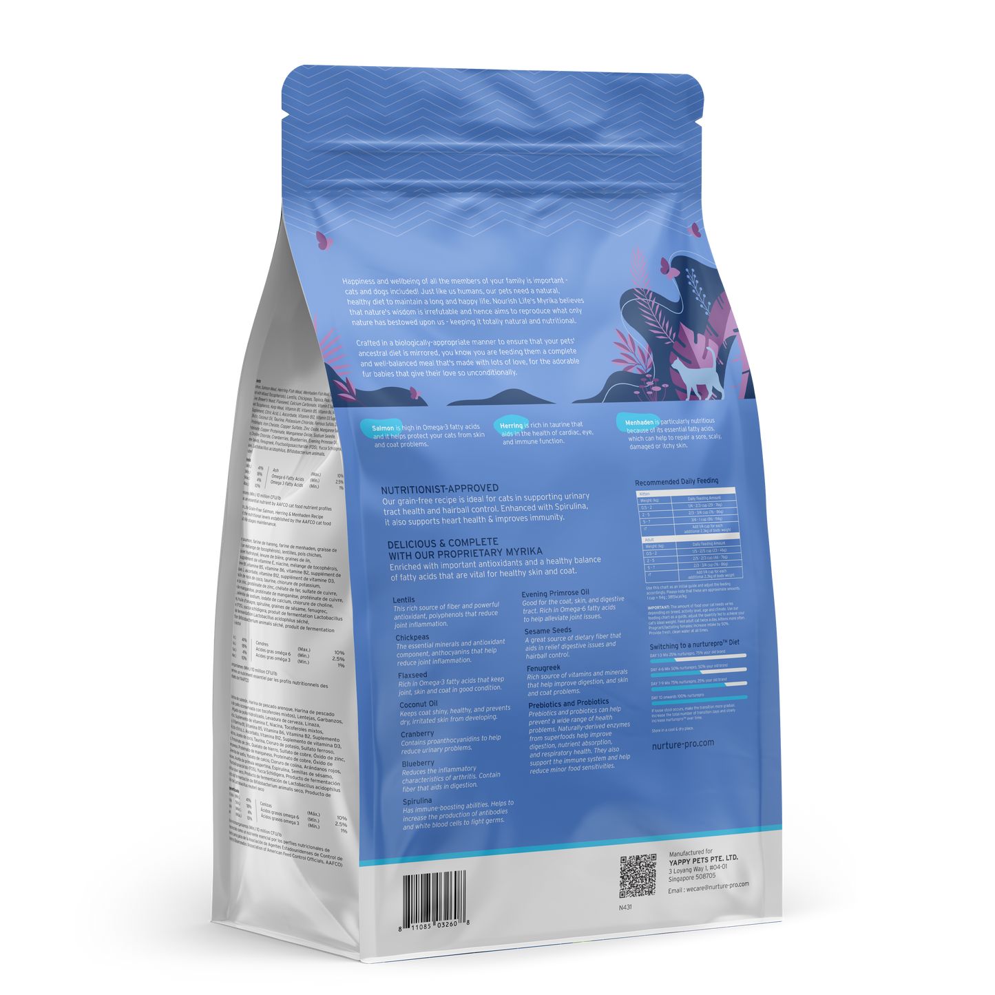 Nurture Pro Nourish Life Slow-cooked Grain-free Dry Cat Food (Salmon,Herring,and Menhaden Recipe)