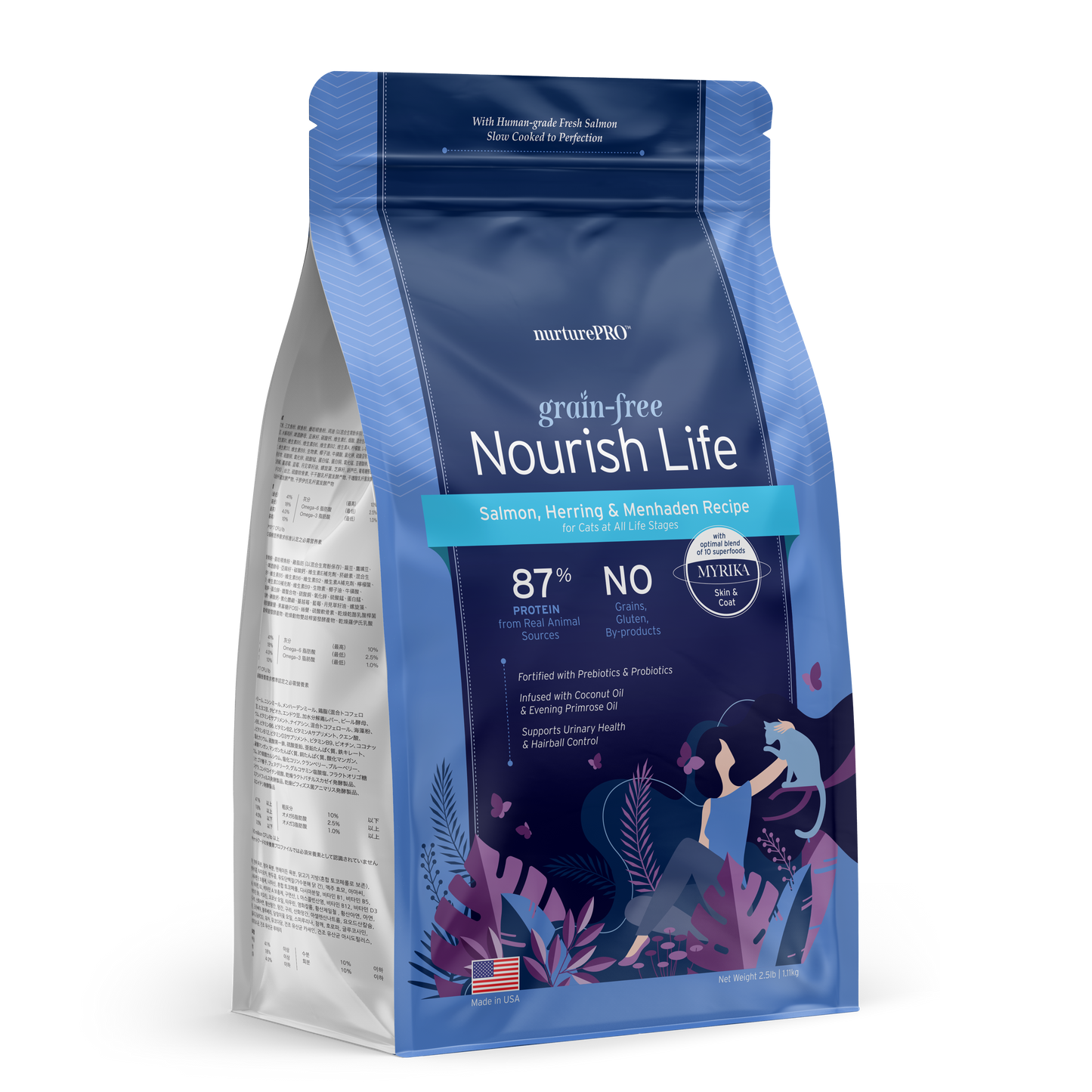 Nurture Pro Nourish Life Slow-cooked Grain-free Dry Cat Food (Salmon,Herring,and Menhaden Recipe)