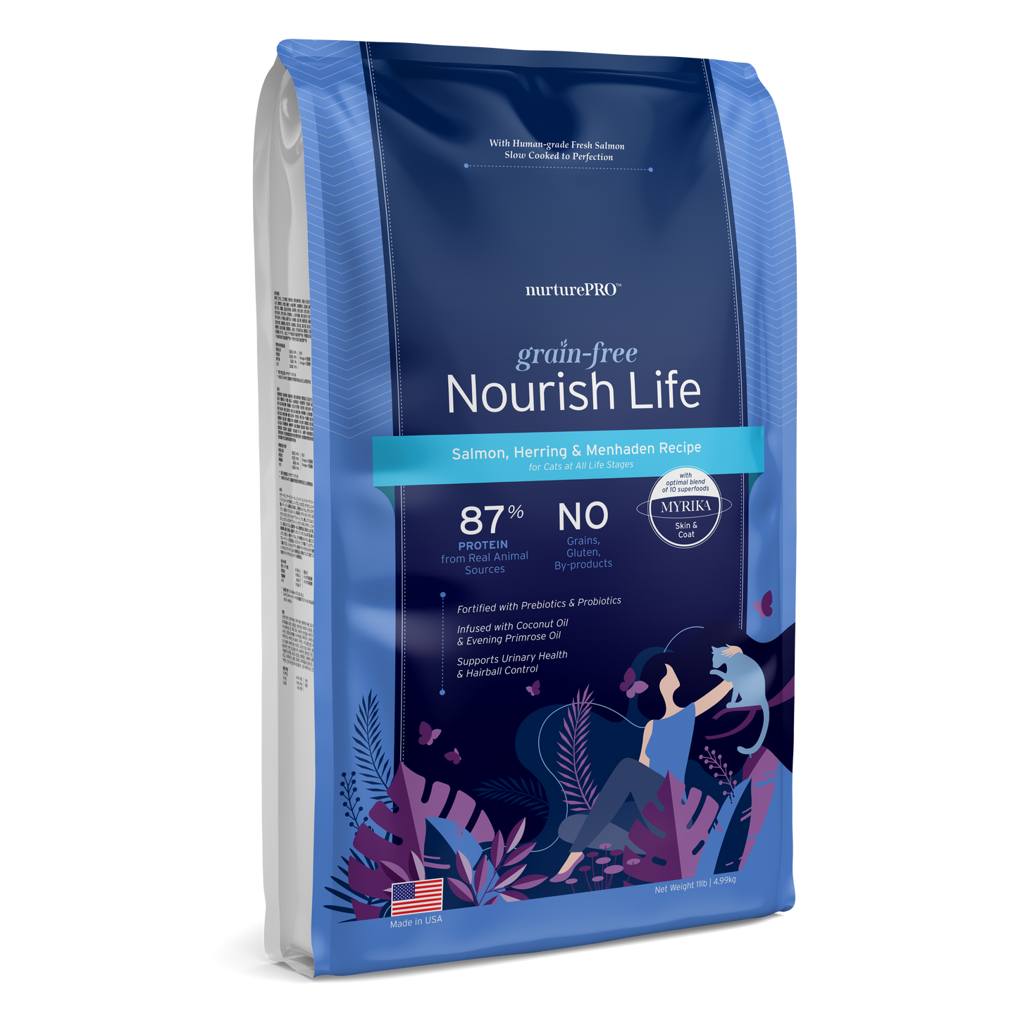Nurture Pro Nourish Life Slow-cooked Grain-free Dry Cat Food (Salmon,Herring,and Menhaden Recipe)