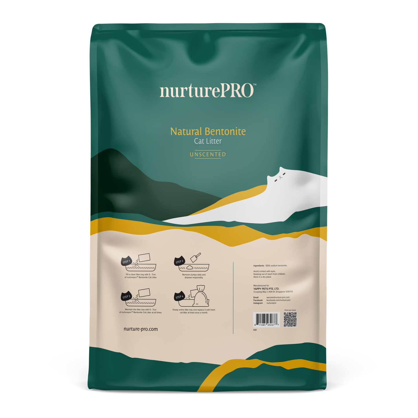 Nurture Pro Natural Bentonite Cat Litter 10L