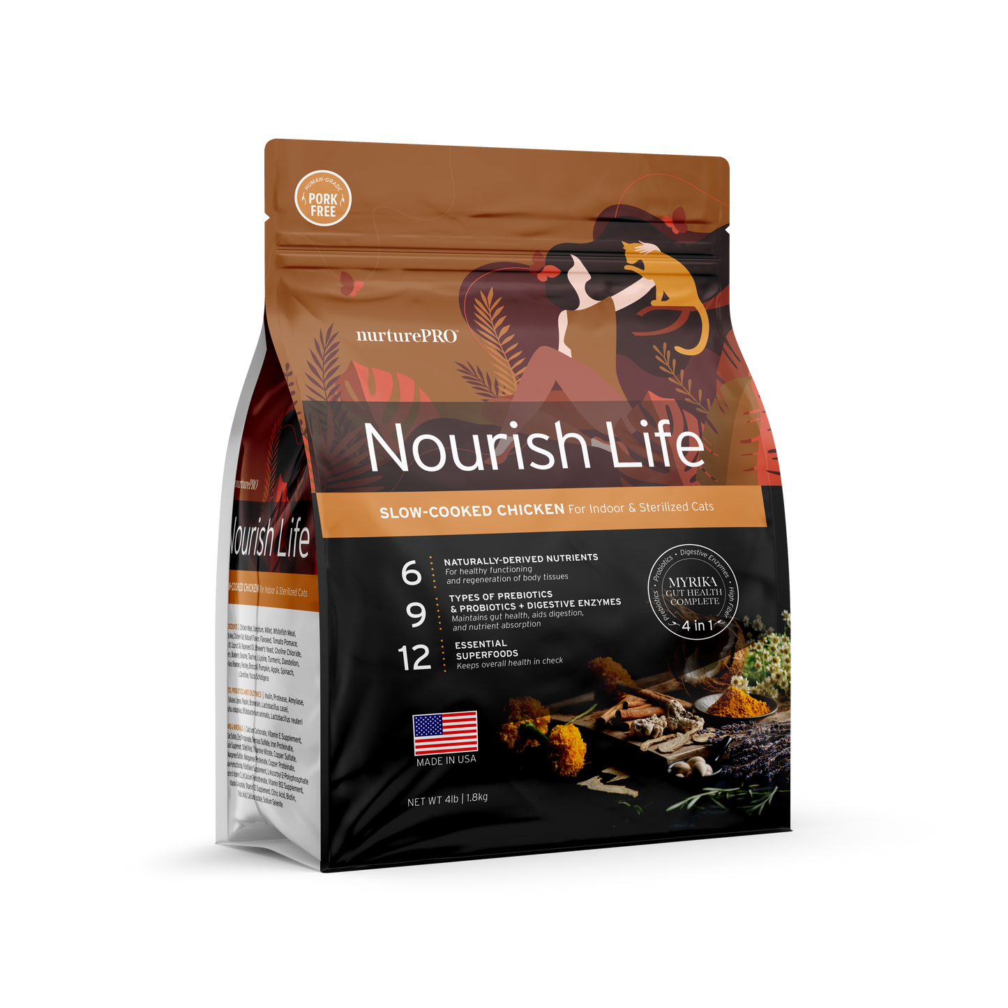 Nurture Pro Nourish Life Slow-cooked Dry Cat Food, Mature 7+ (Chicken)