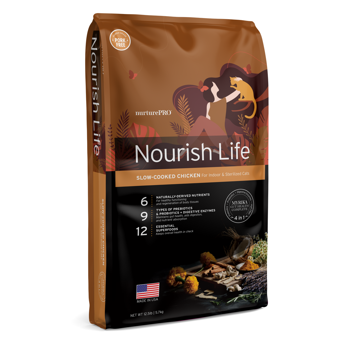 Nurture Pro Nourish Life Slow-cooked Dry Cat Food, Mature 7+ (Chicken)