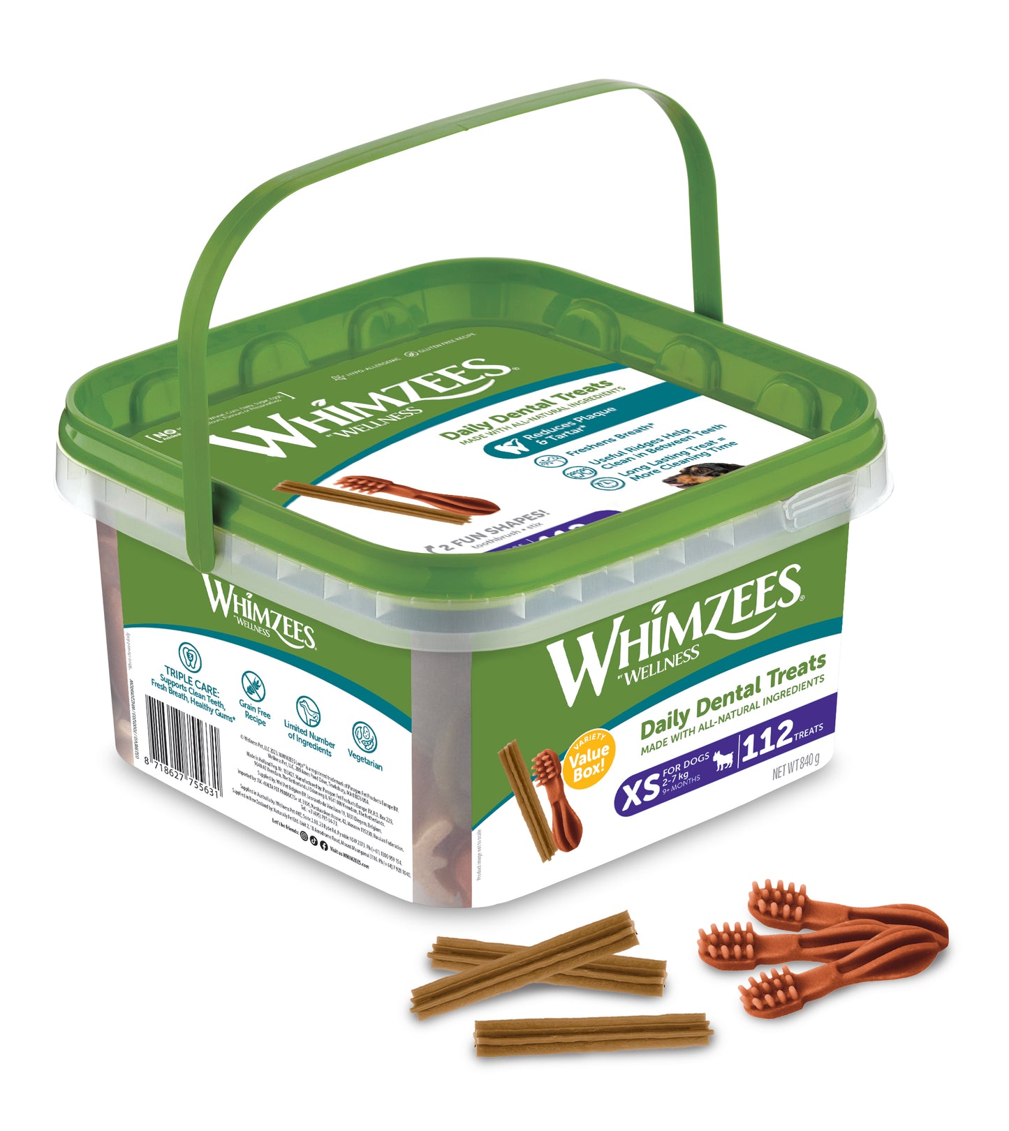 Whimzees Dental Treats for Dogs - Variety Value Box 840g