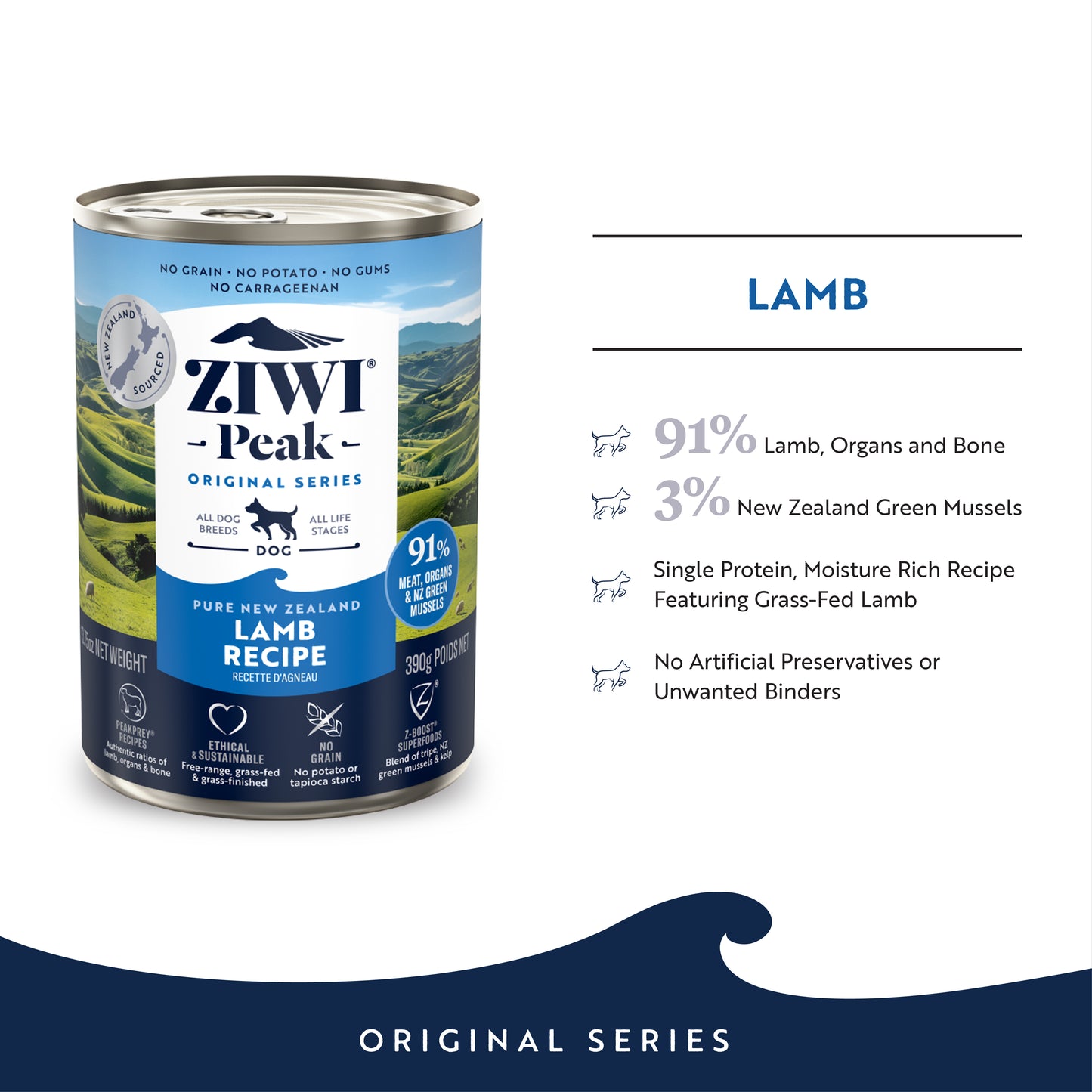 Ziwi Peak Originals Wet Dog Food 390g