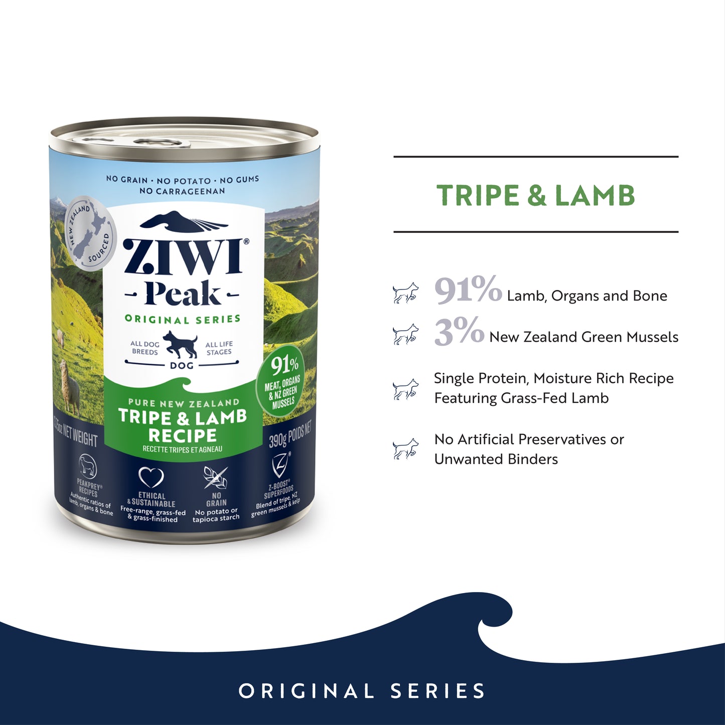 Ziwi Peak Originals Wet Dog Food 390g