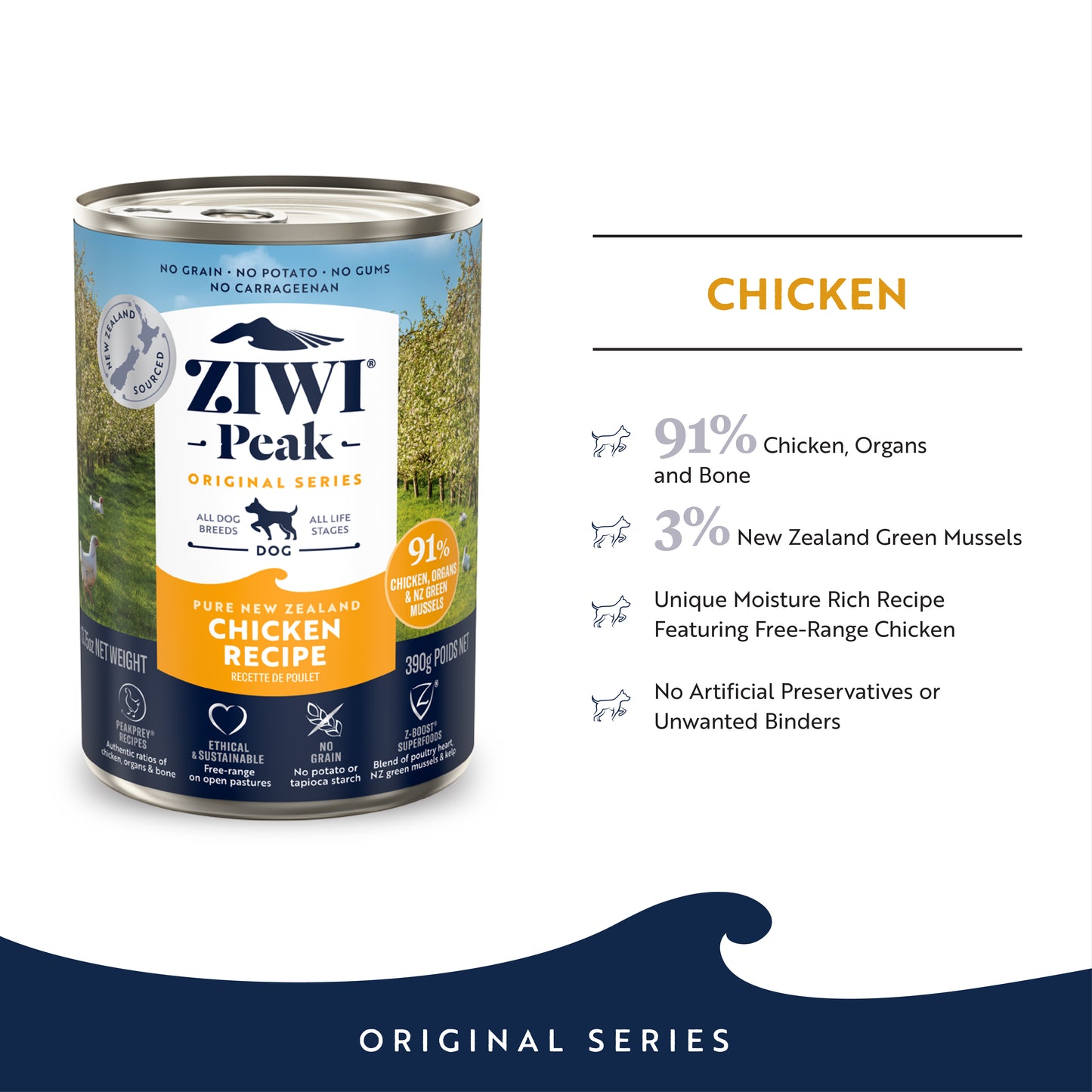 Ziwi Peak Originals Wet Dog Food 390g