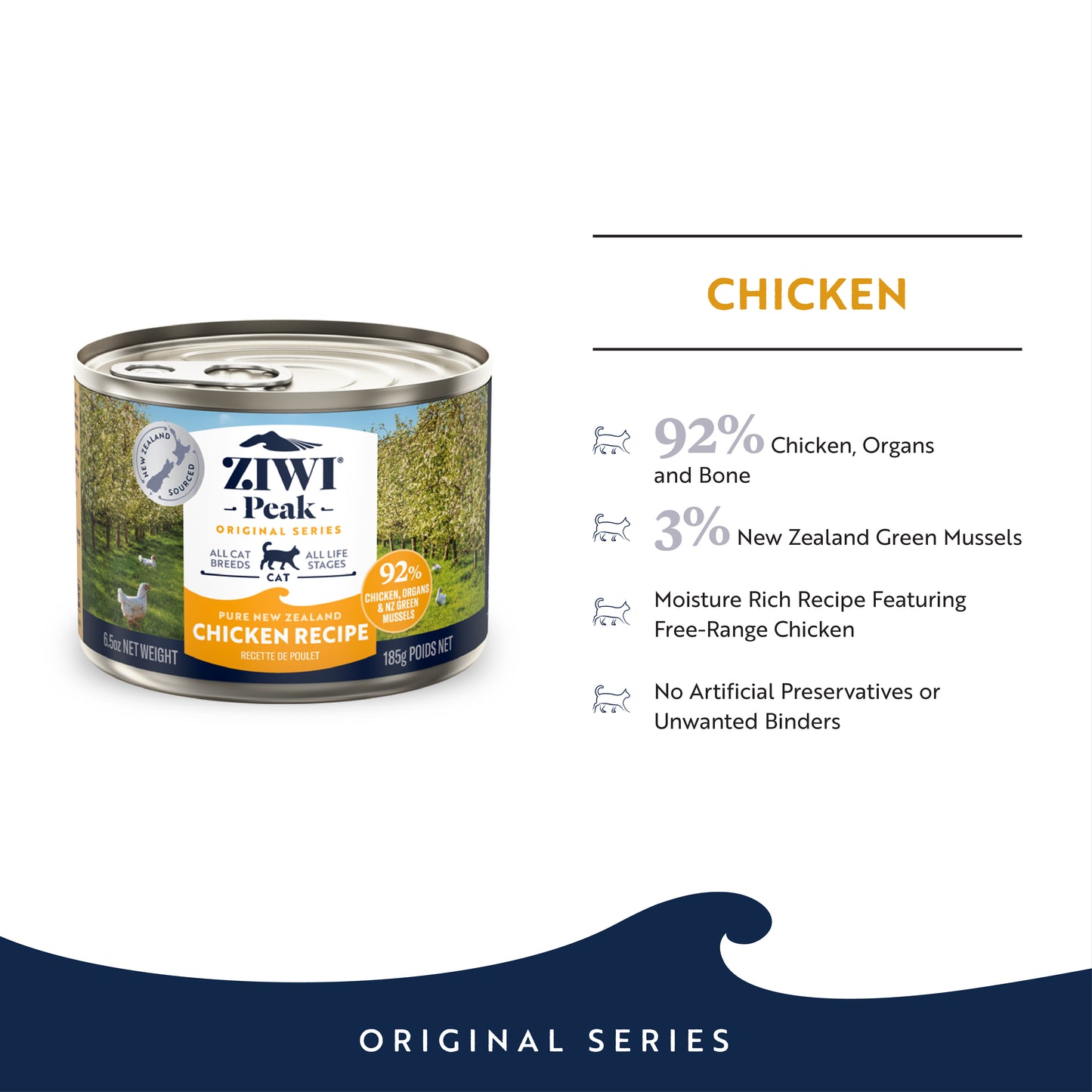 Ziwi Peak Originals Wet Cat Food 185g