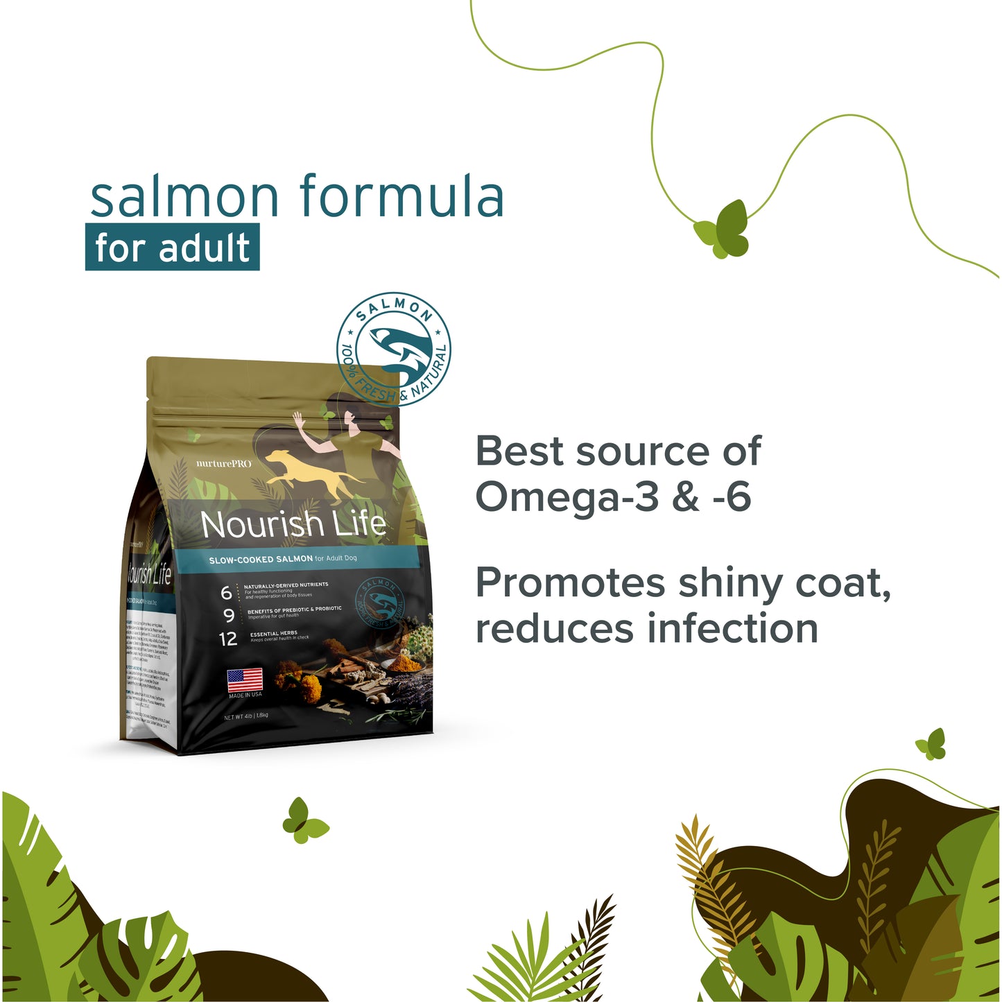 Nurture Pro Nourish Life Slow-cooked Dry Dog Food (Salmon)