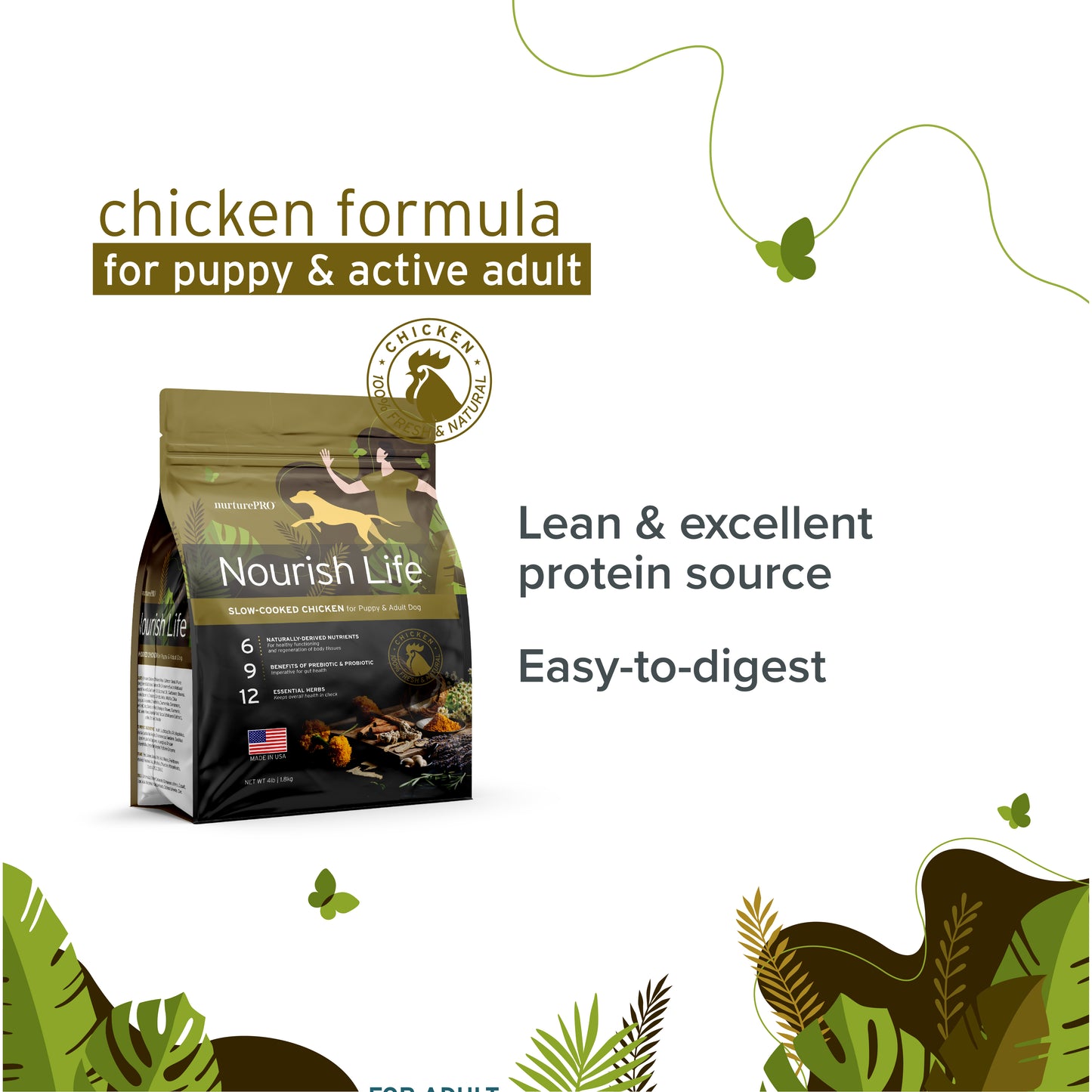 Nurture Pro Nourish Life Slow-cooked Dry Dog Food (Chicken)