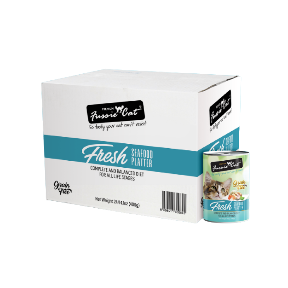 Fussie Cat Premium Fresh Seafood Series Cat Wet Food 400g X24cans | Assorted Flavors