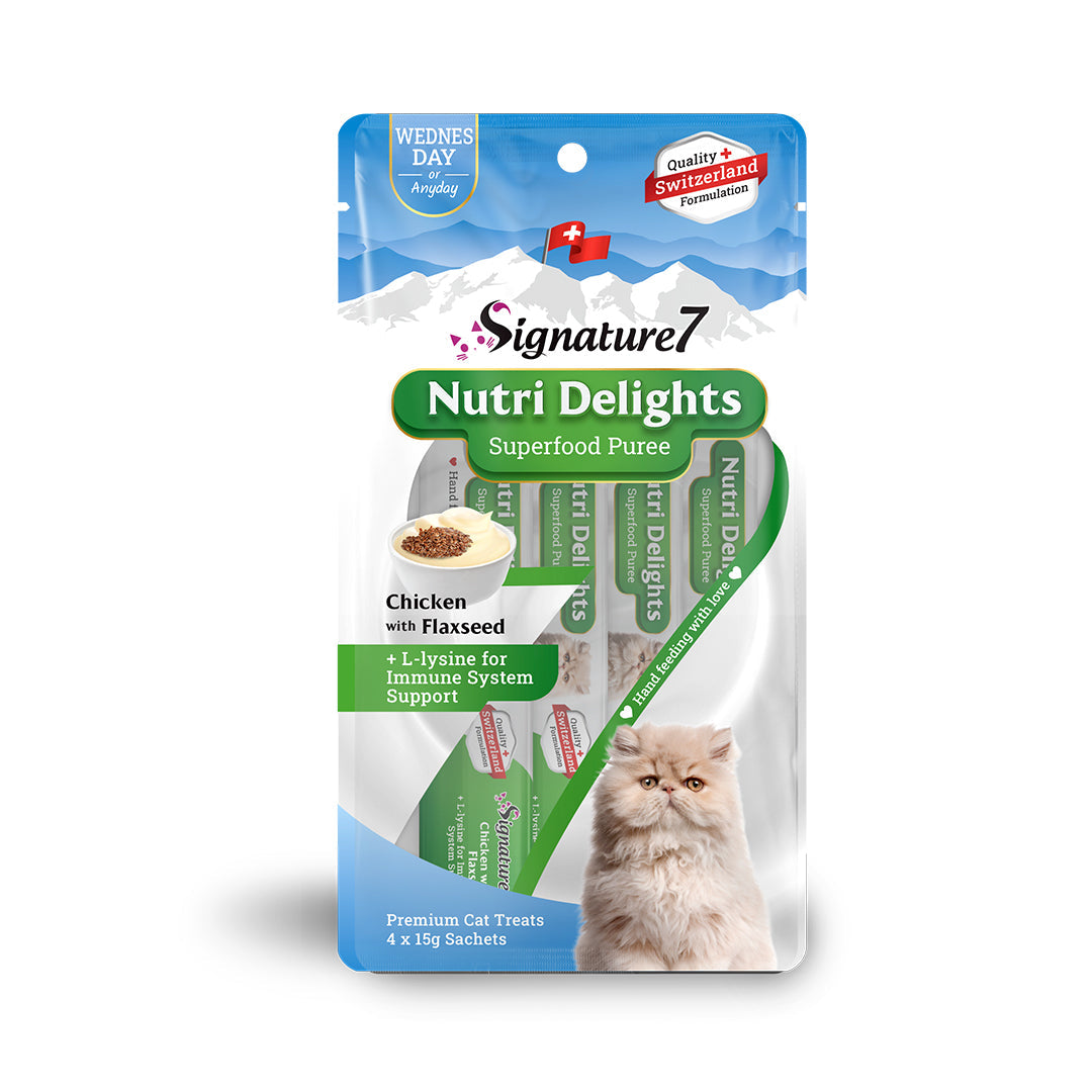 Signature7 Nutri Delights Superfood Puree Cat Treats 60g [MAY 18 CLEARANCE]