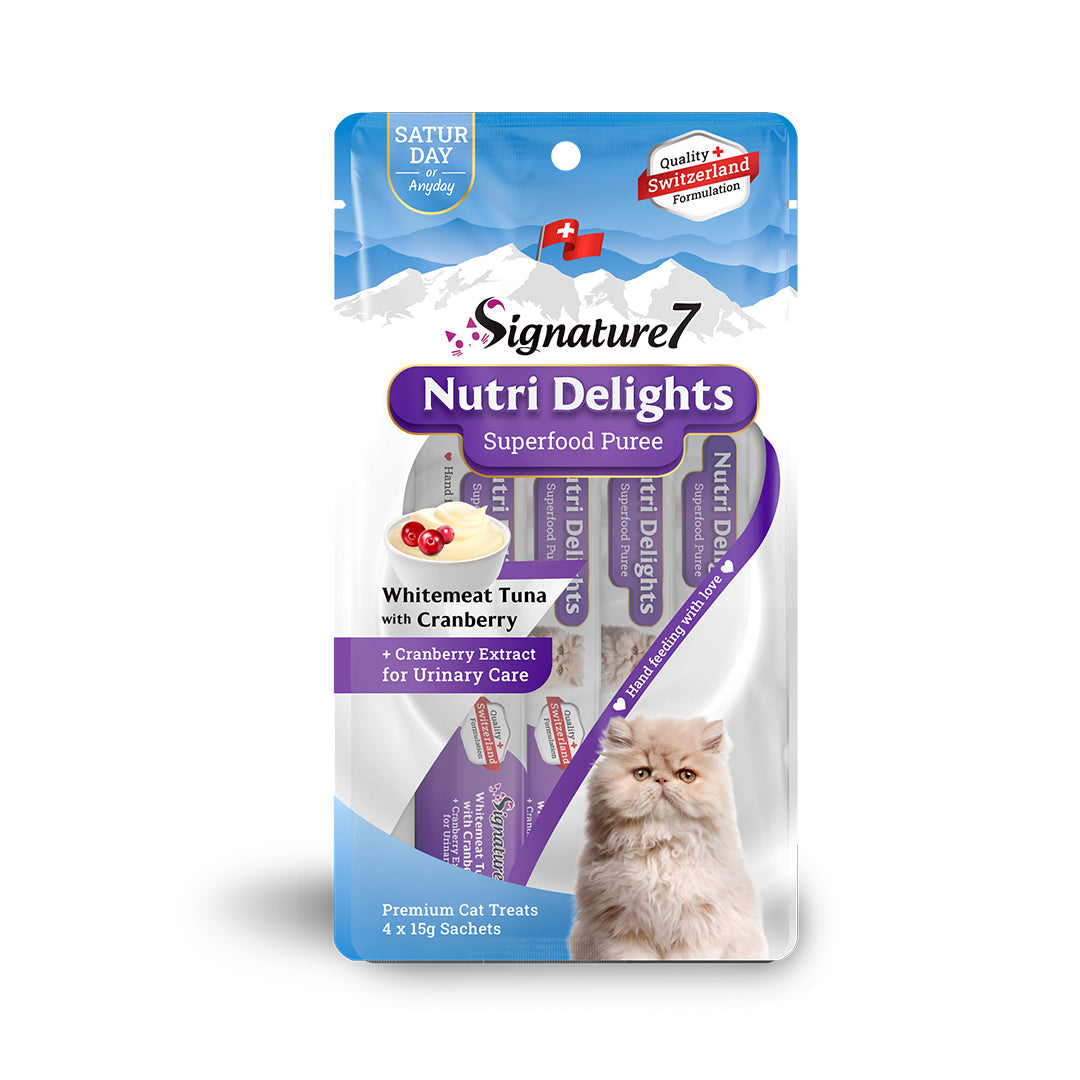 Signature7 Nutri Delights Superfood Puree Cat Treats 60g [MAY 18 CLEARANCE]