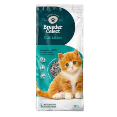 Breeder Celect Recycled Paper Cat Litter 10L - 30L