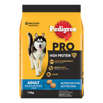 Pedigree High Protein Dog Dry Food 1.3kg - 3kg