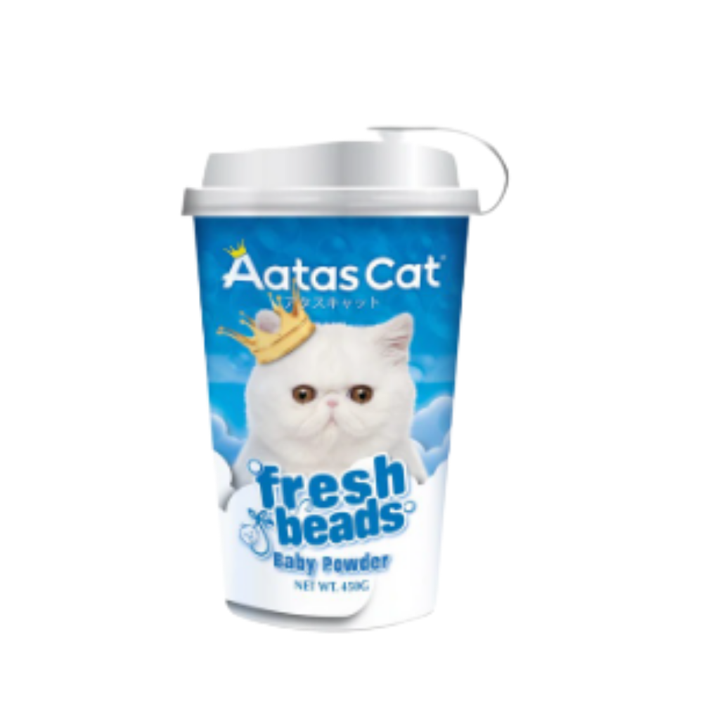 Aatas Cat Fresh Beads Deodorizer Cat Litter Baby Powder 450g