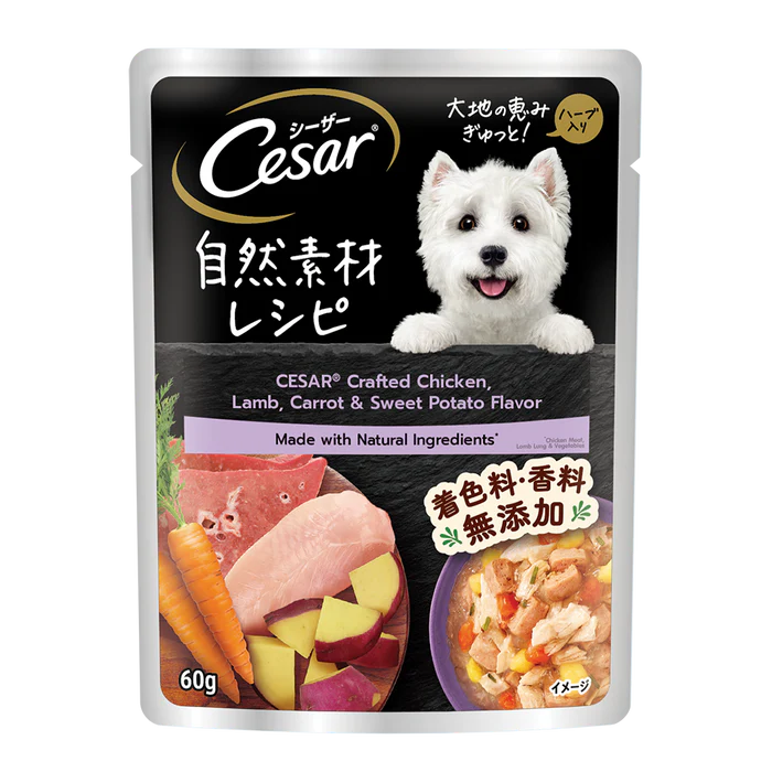 Cesar Pouch Naturally Crafted Dog Wet Food 60g