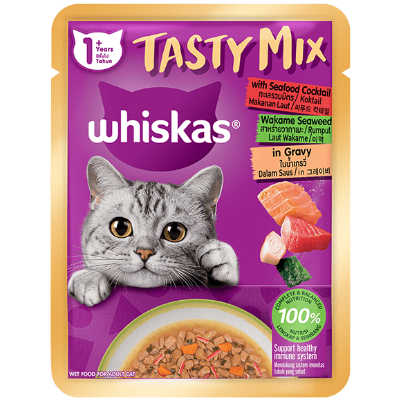 Whiskas Pouch Tasty Mix Wet Cat Food- 70g
