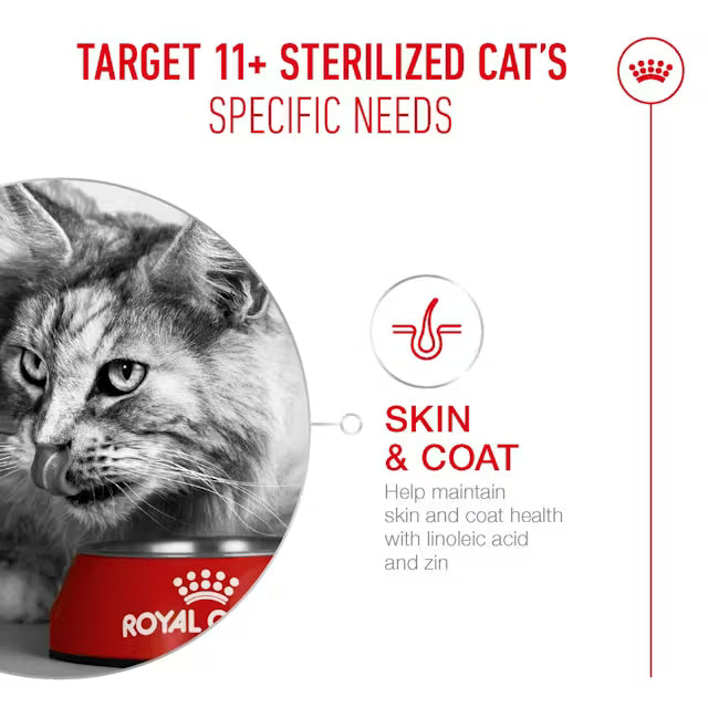 Royal Canin Ageing Sterilised 11+ (Replaced to Sterilised 12+) Cat Dry Food 400g & 2kg