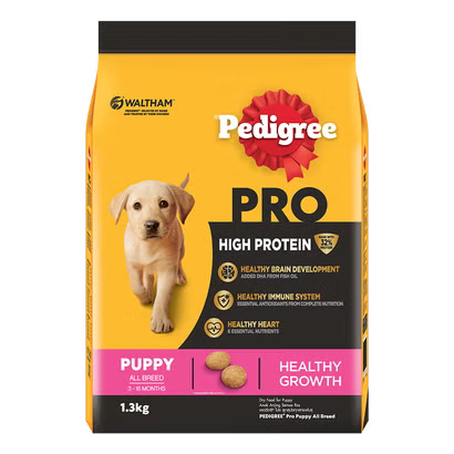 Pedigree High Protein Dog Dry Food 1.3kg - 3kg